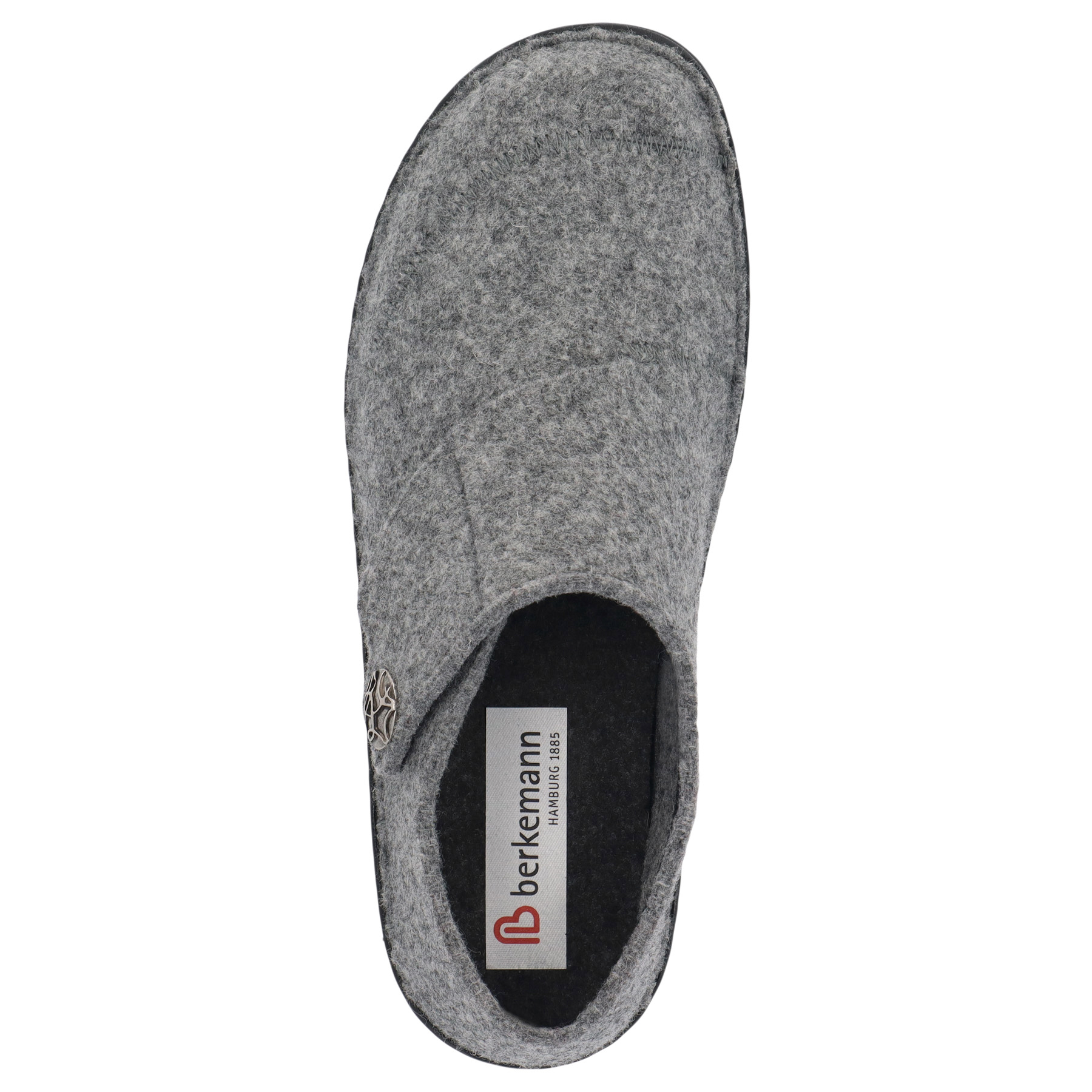 graue hausschuhe draufsicht