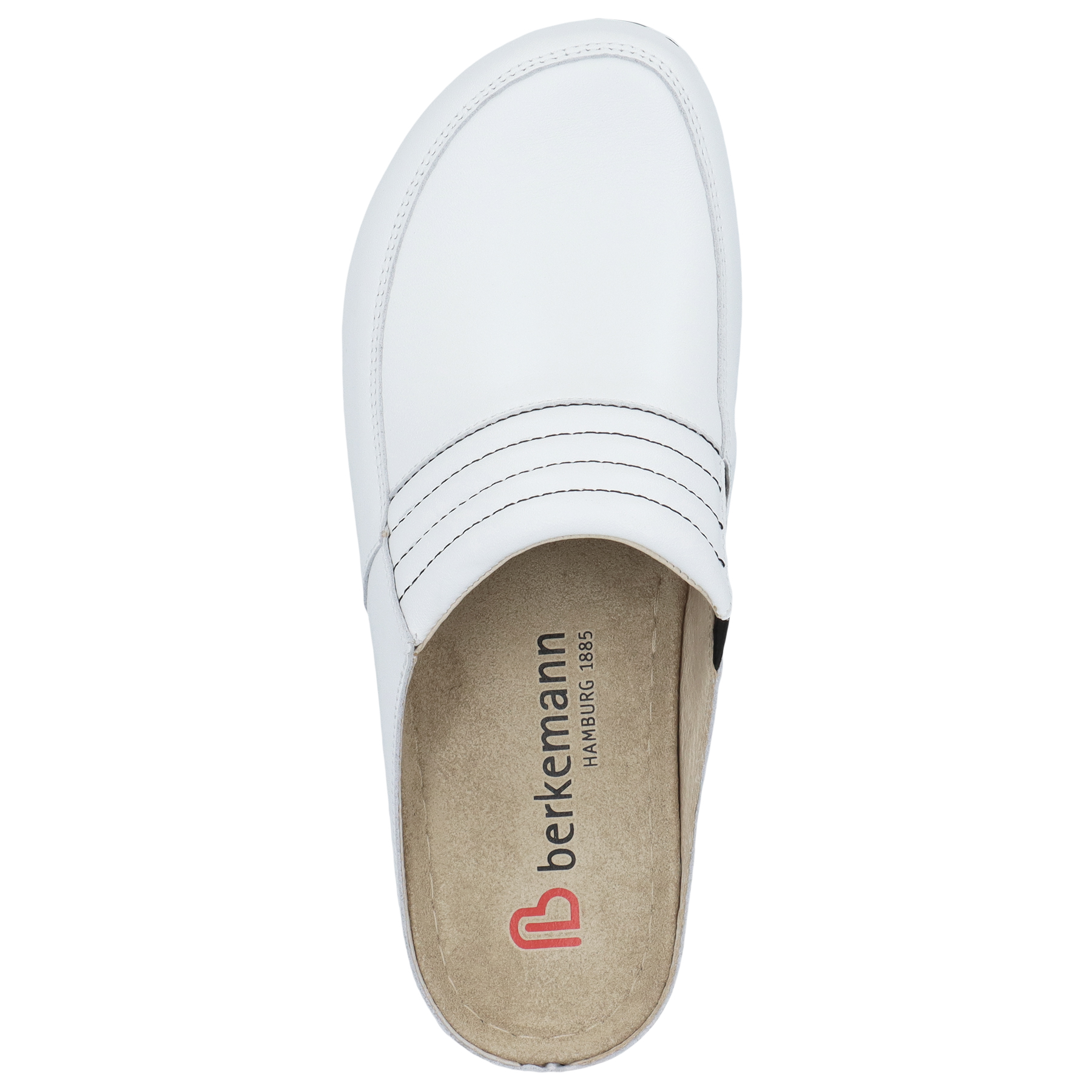 weiße clogs draufsicht