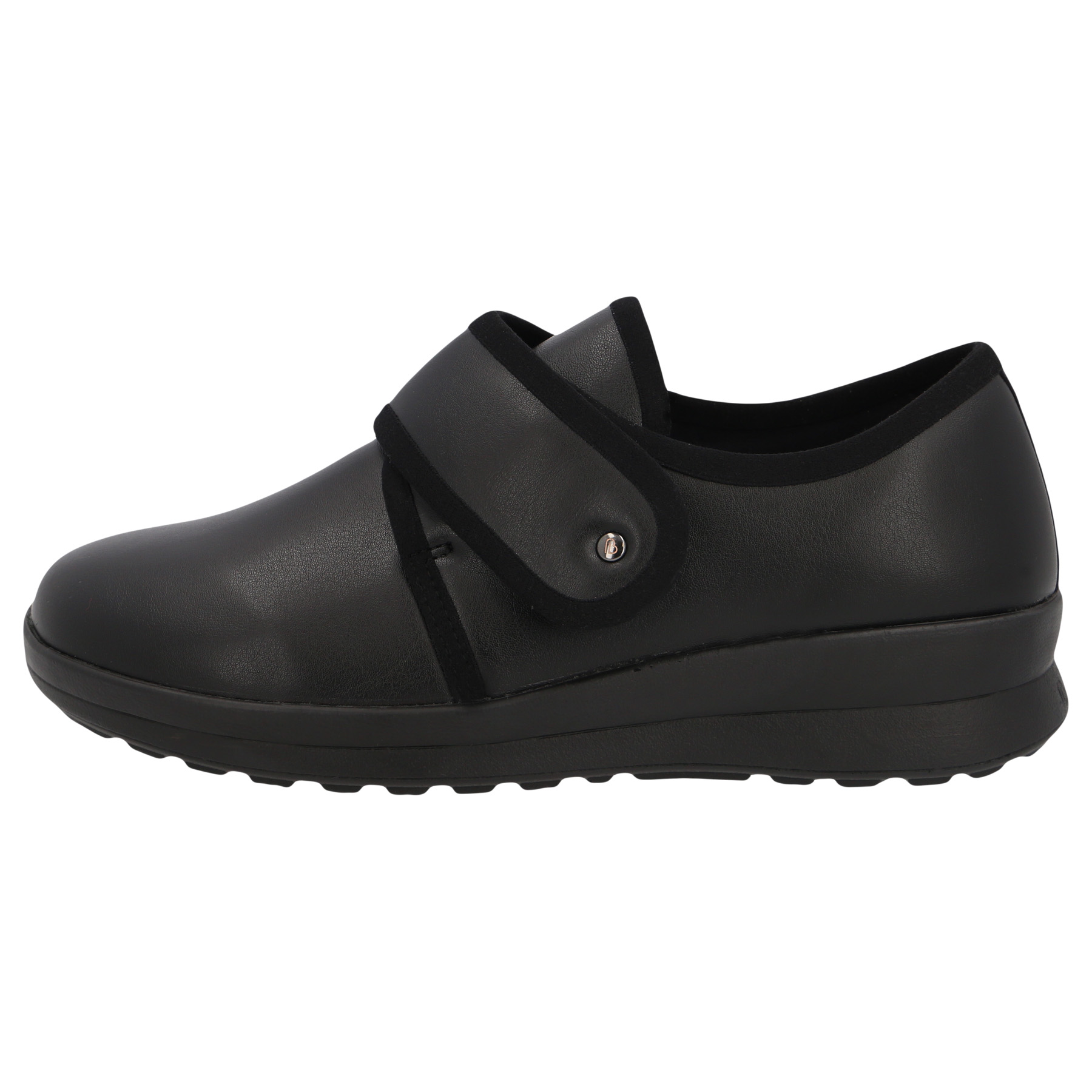 schwarze halbschuh seitenansicht links