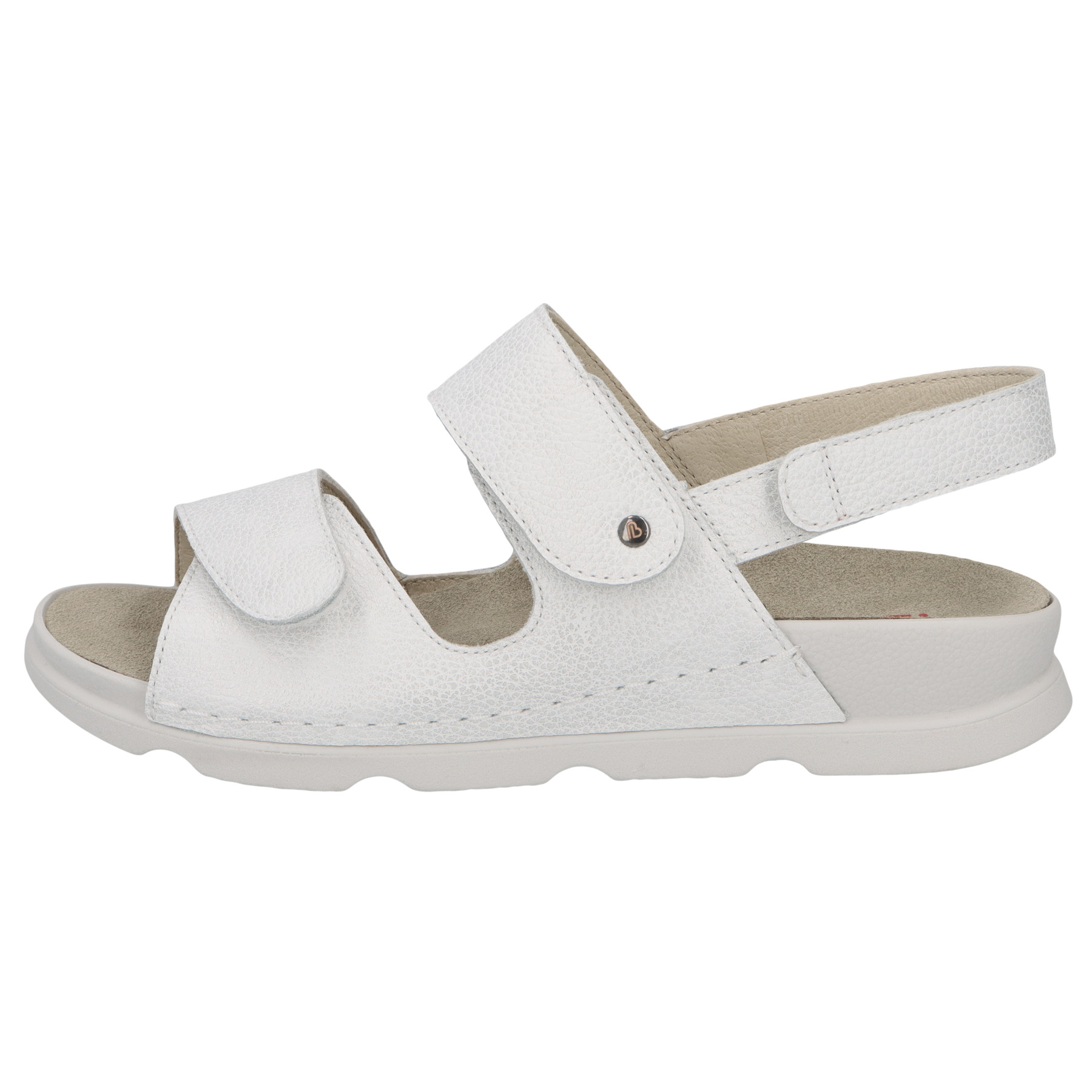 weiße sandale seitenansicht links