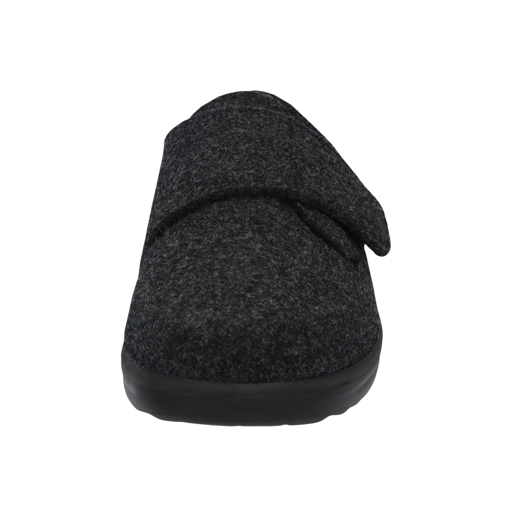 graue hausschuhe vorderansicht