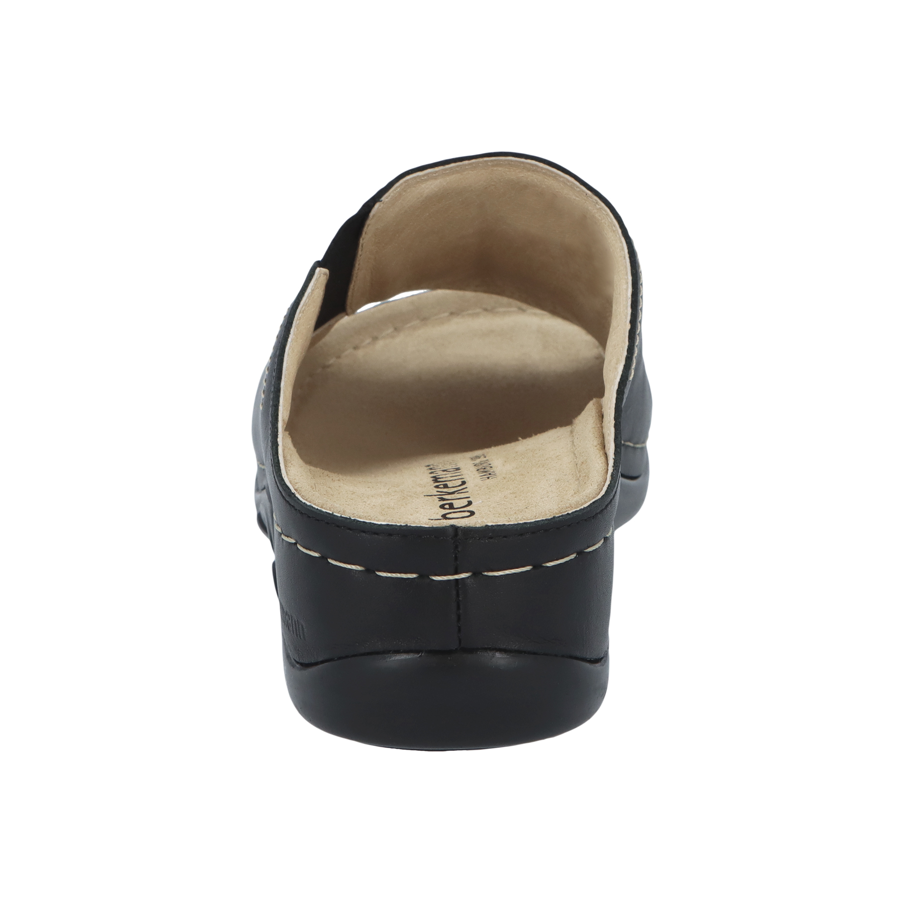 schwarze pantolette hinteransicht