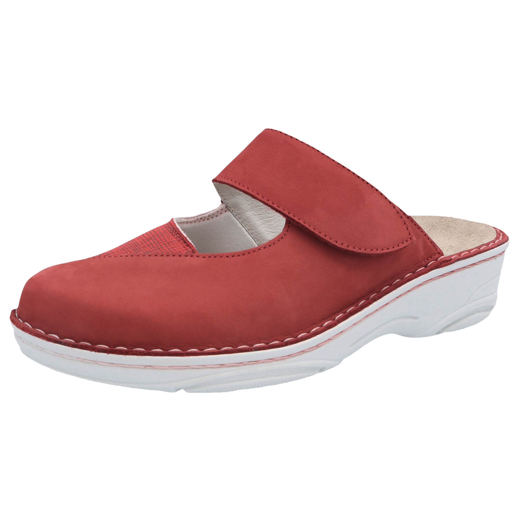 karminrot Nubuk/Stretch