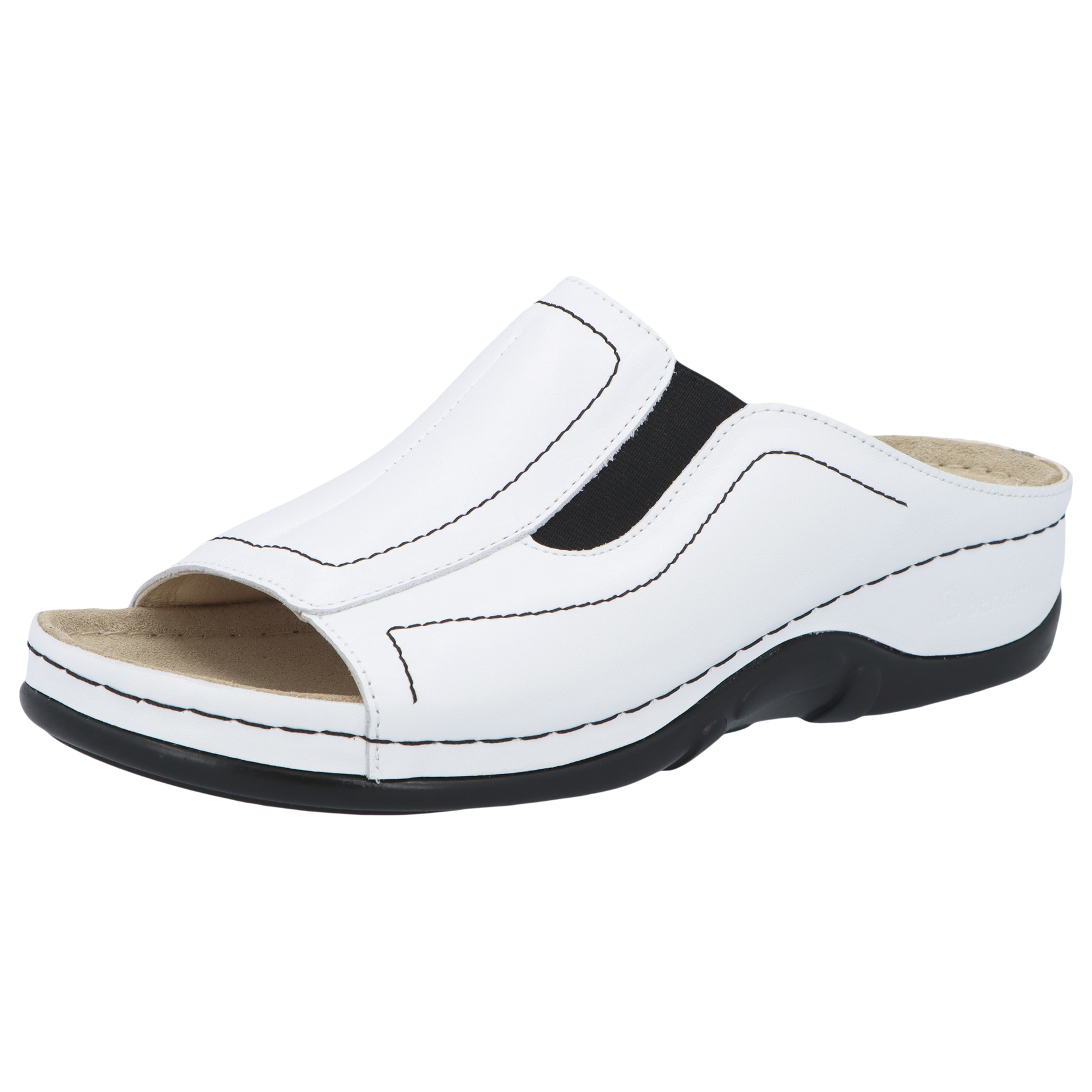 weiße pantolette 3-4 ansicht