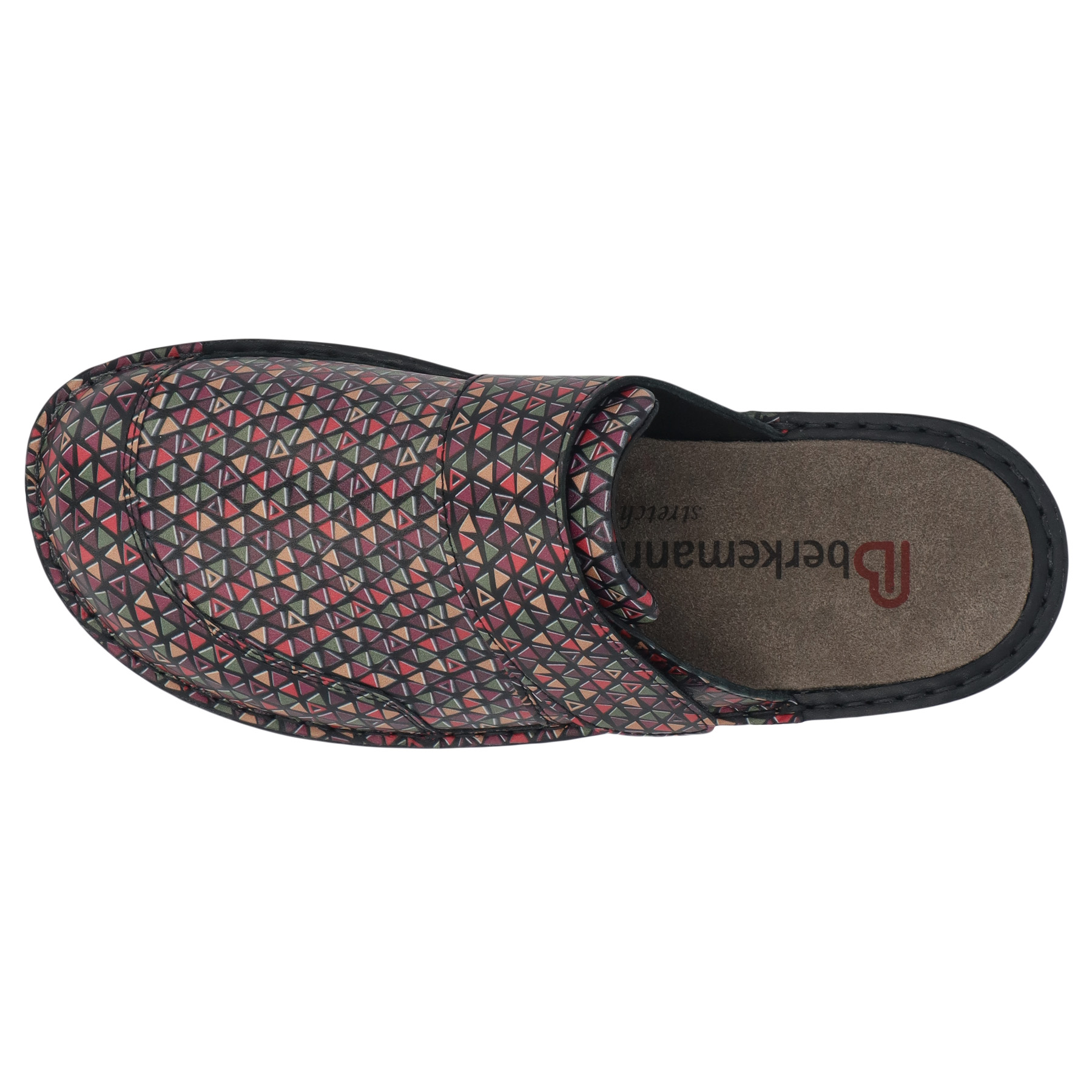 mehrfarbige clogs draufsicht