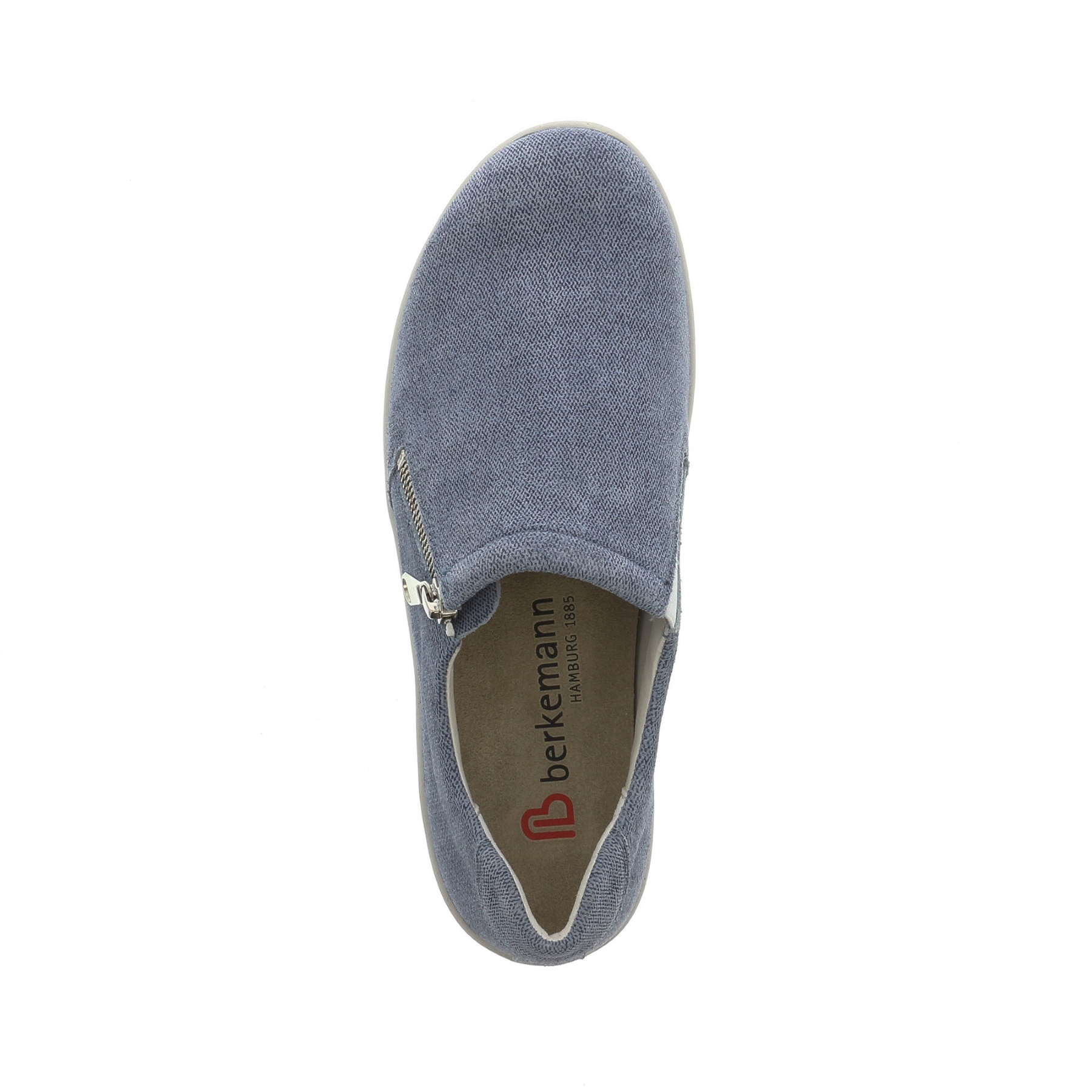 blaue halbschuh draufsicht