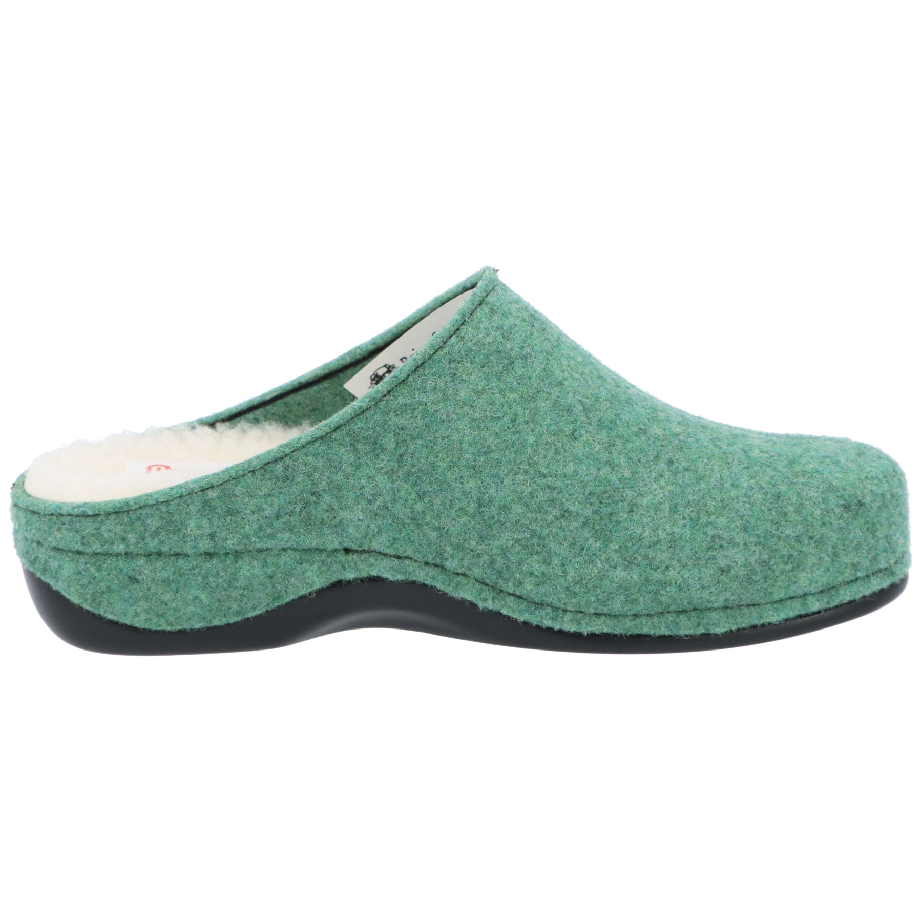 grüne hausschuhe seitenansicht rechts