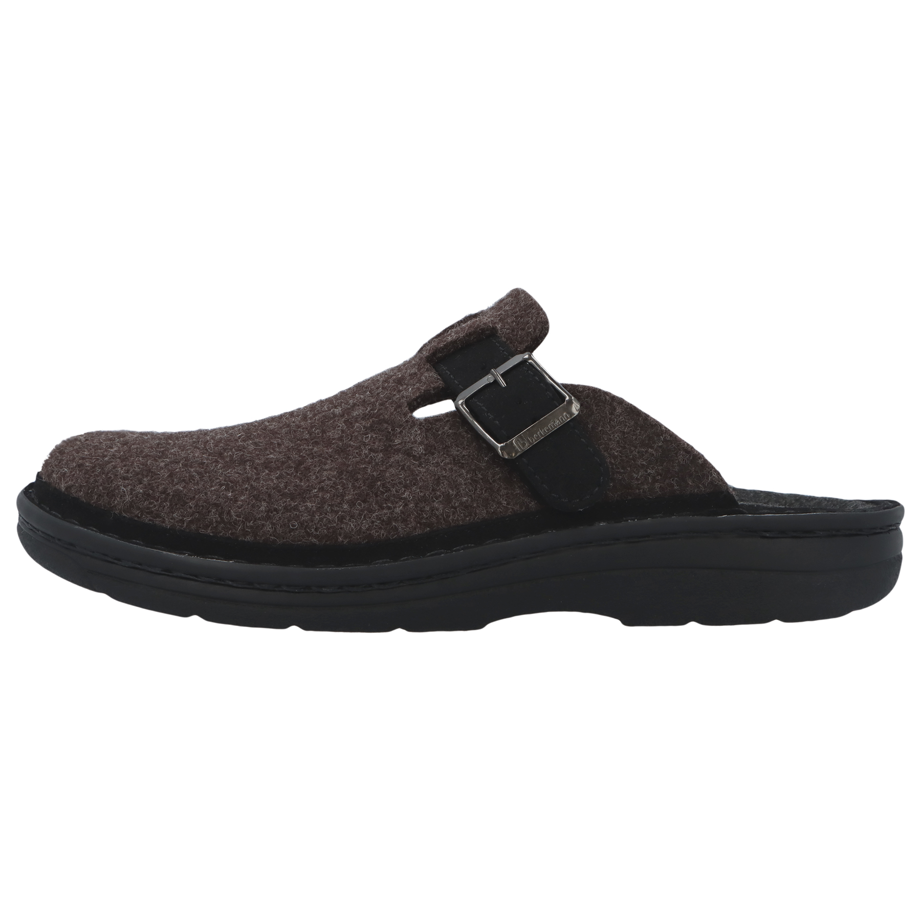 braune hausschuhe seitenansicht links