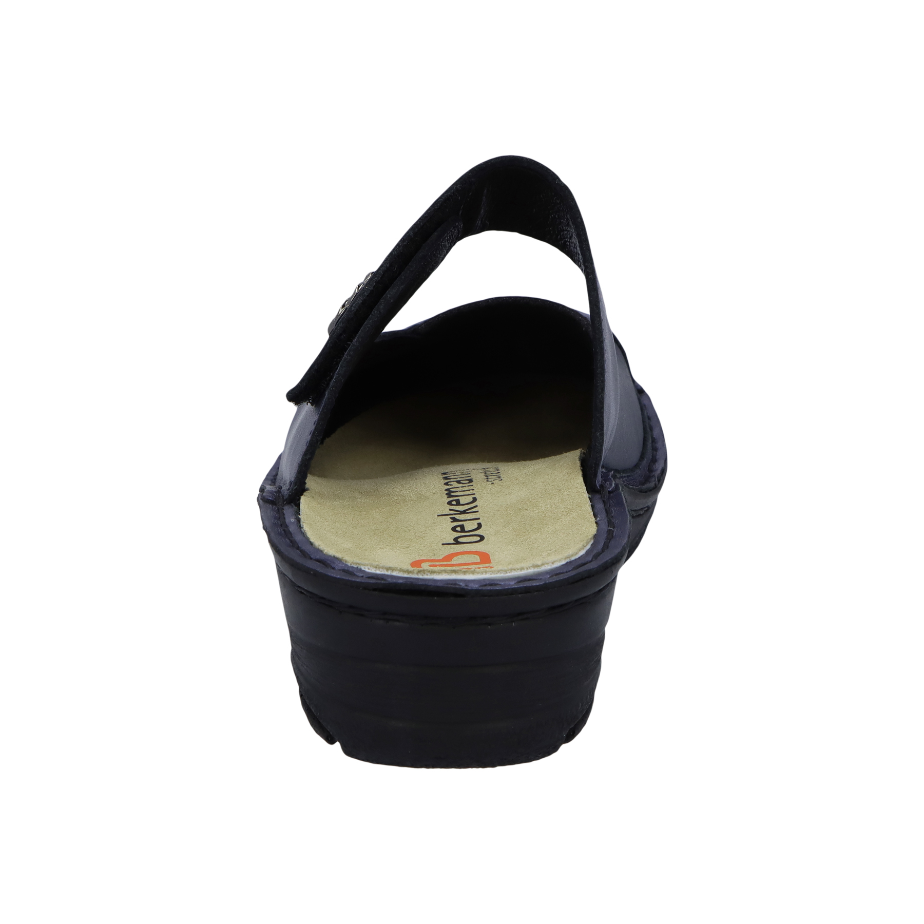 blaue clogs hinteransicht