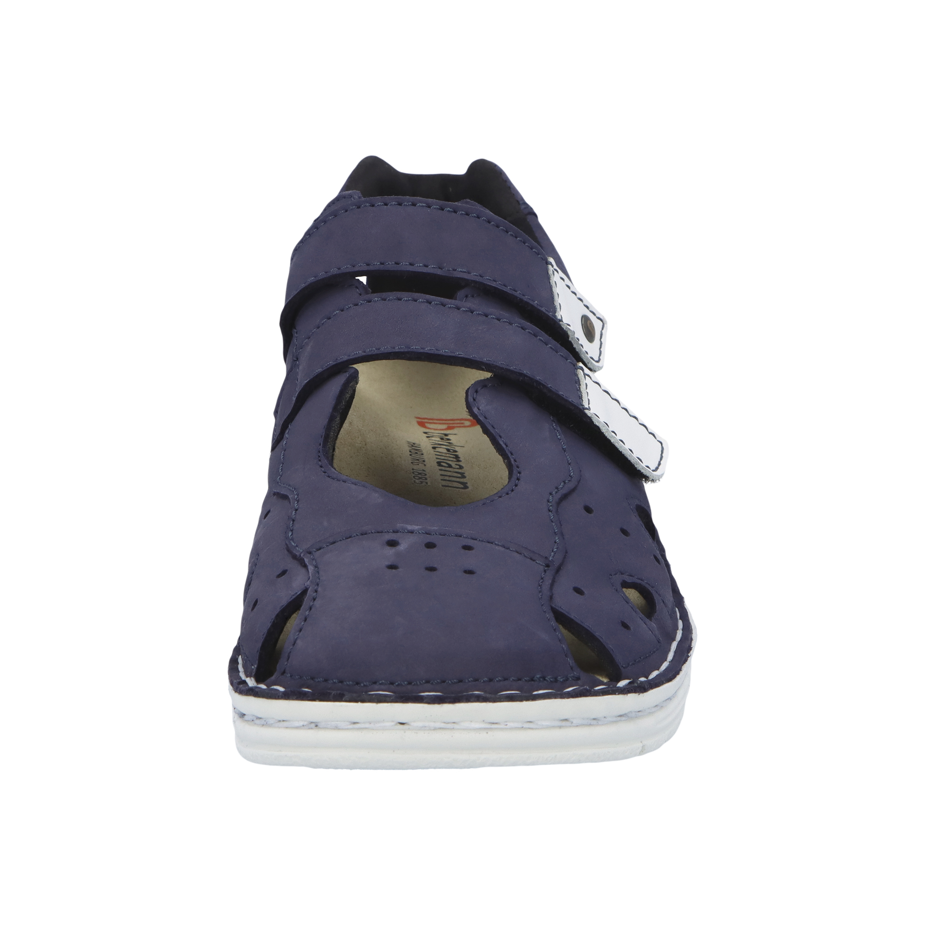 blaue halbschuh vorderansicht