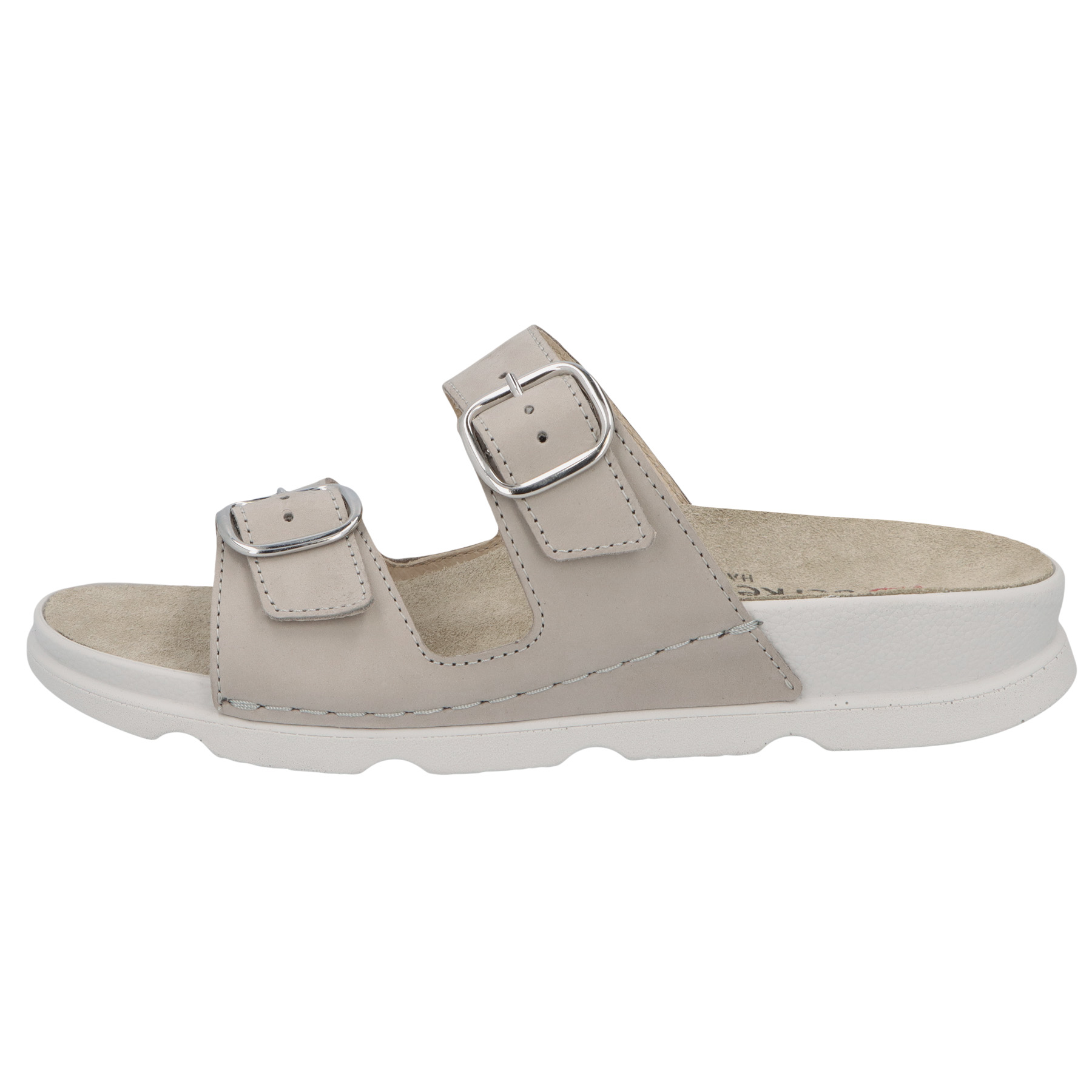 graue pantolette seitenansicht links