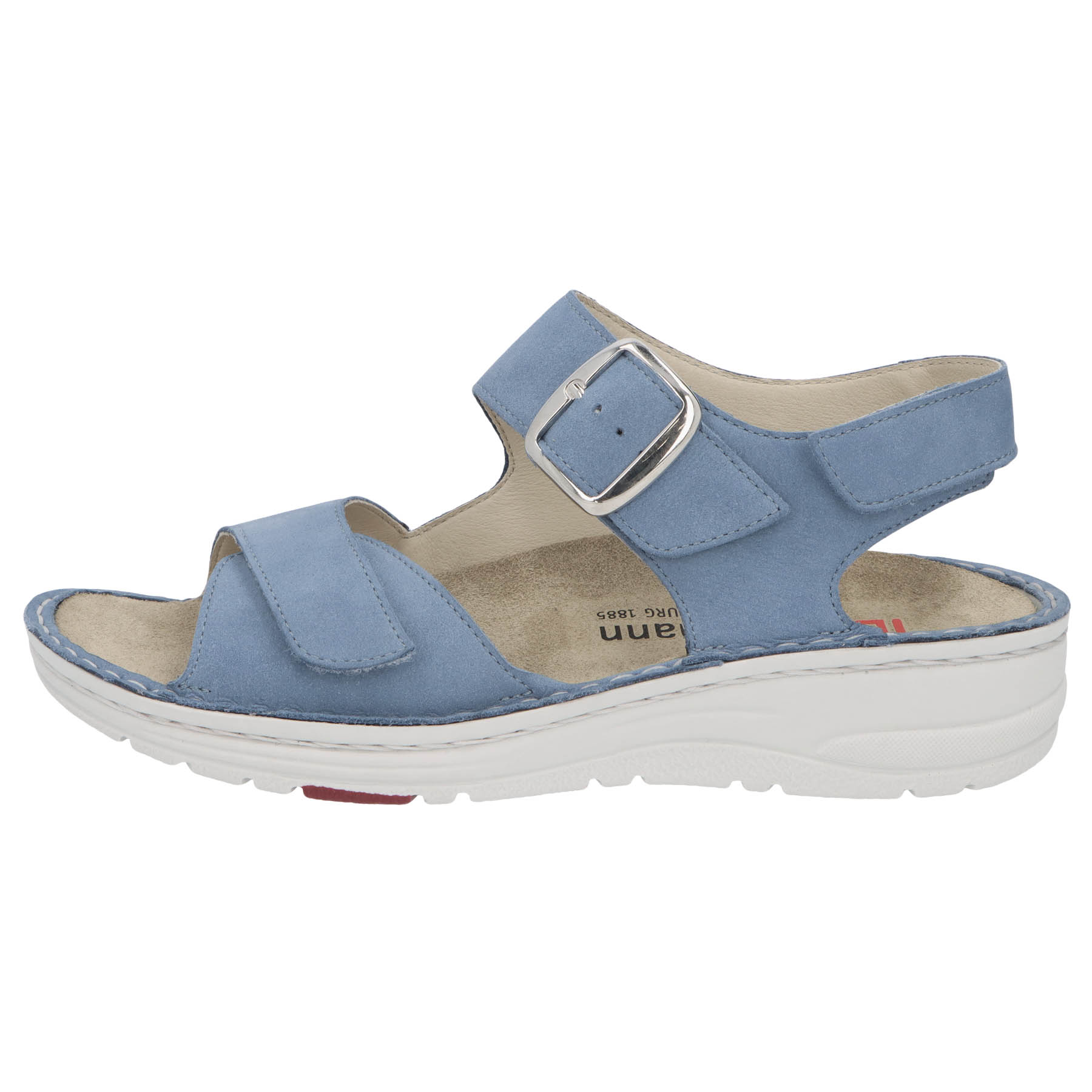 blaue sandale seitenansicht links