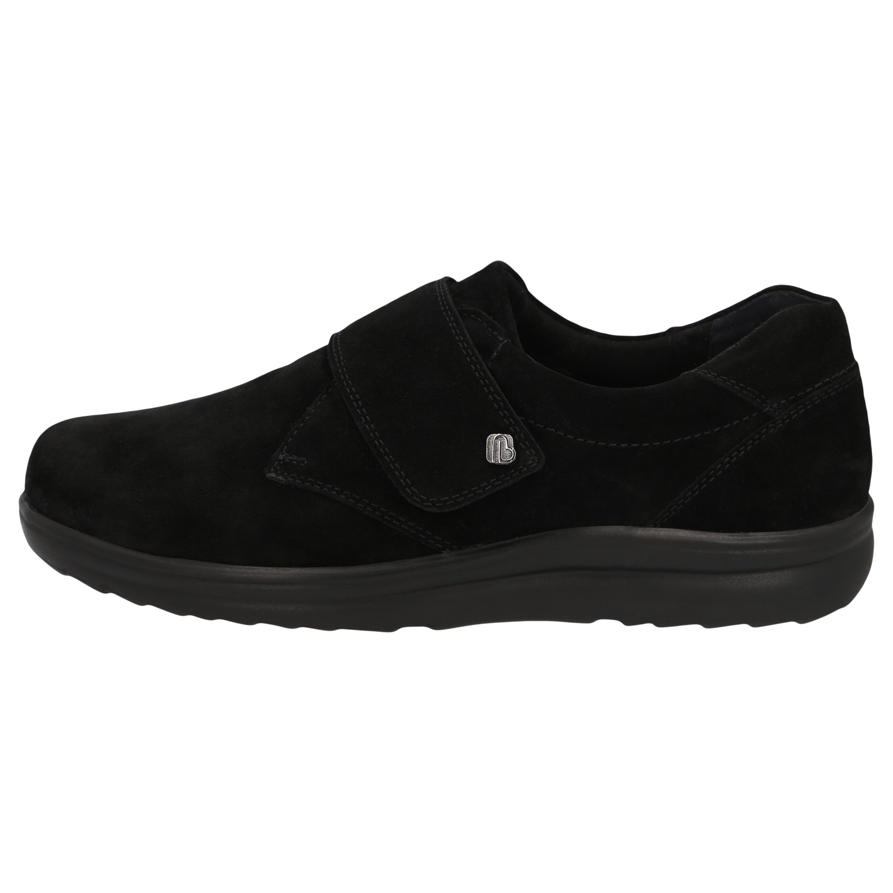 schwarze halbschuh seitenansicht links