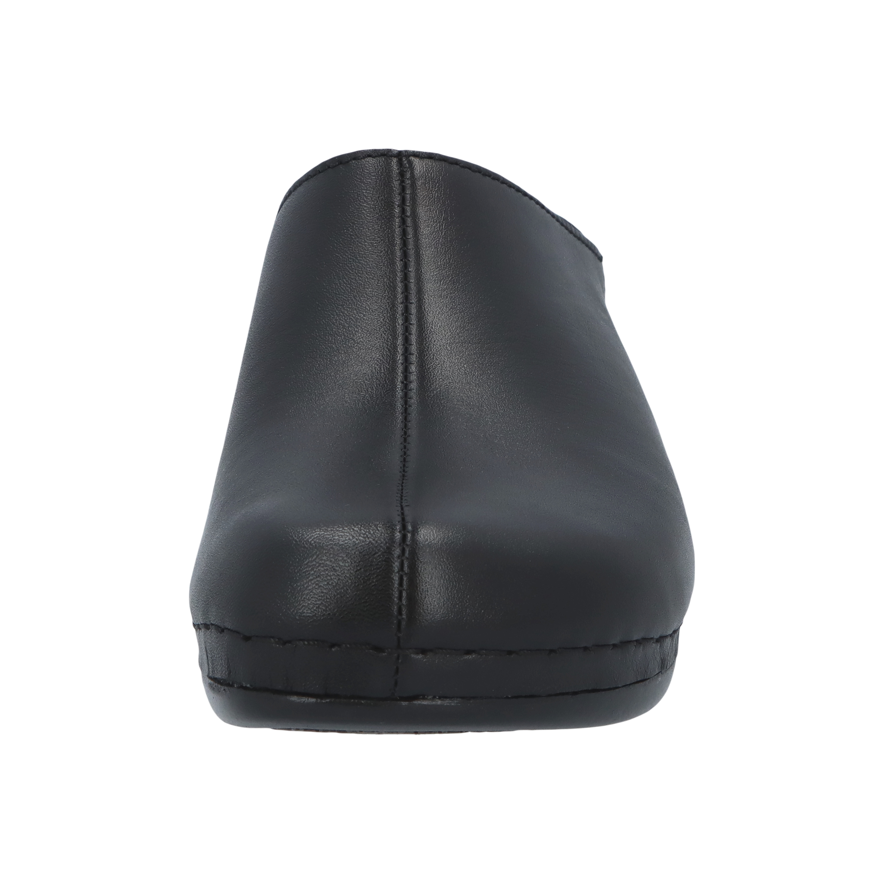 schwarze clogs vorderansicht