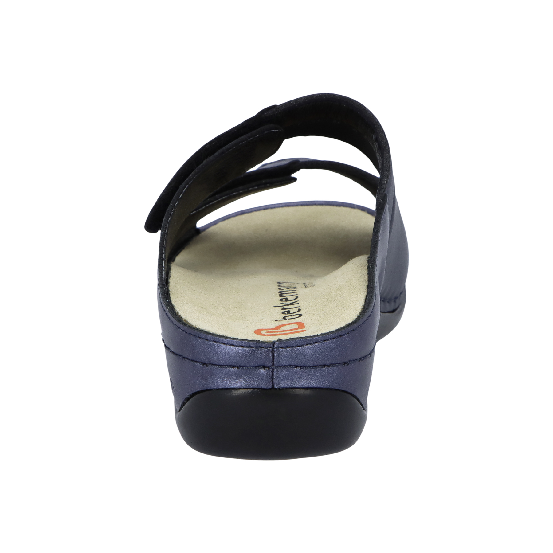 blaue pantolette hinteransicht