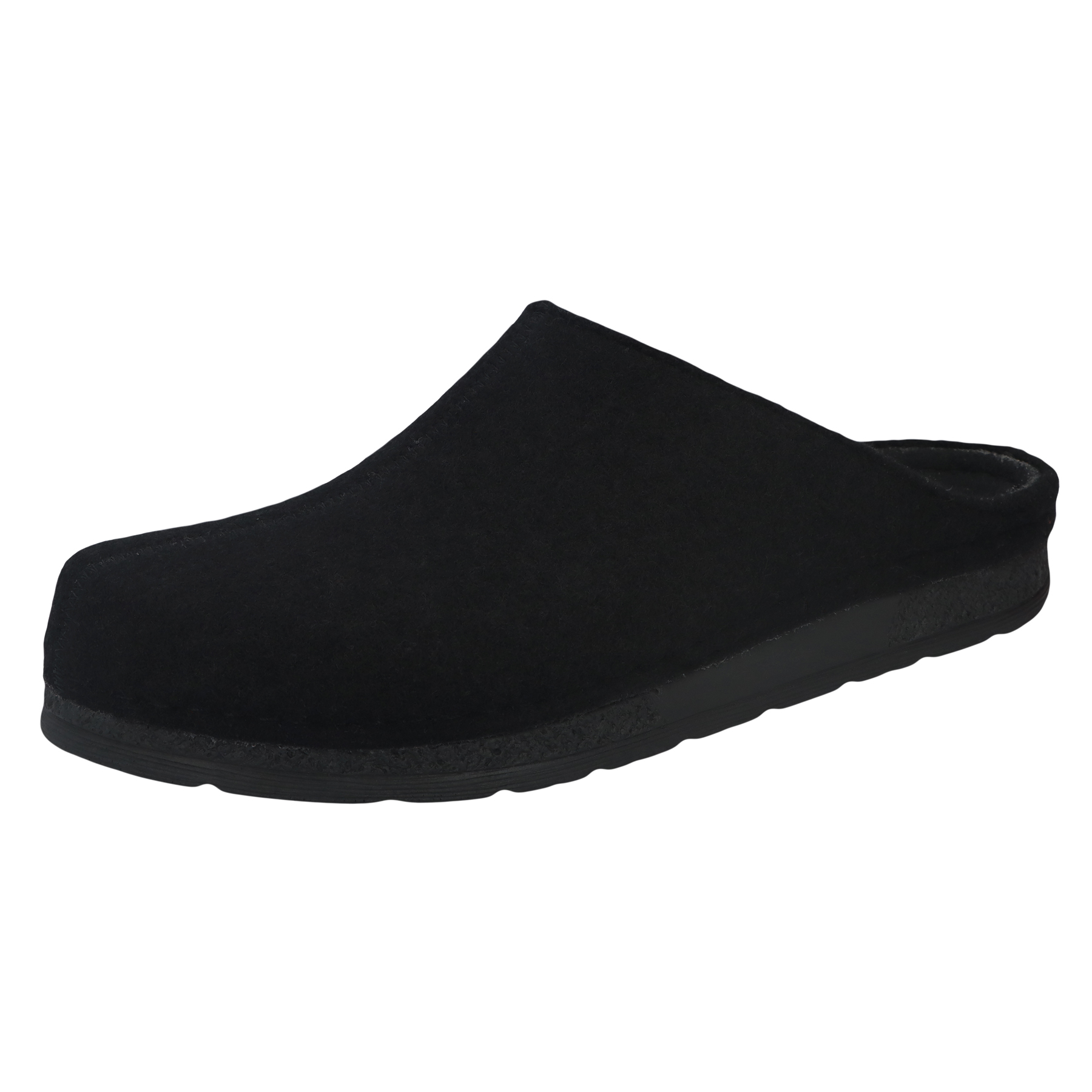 schwarze hausschuhe 3-4 ansicht