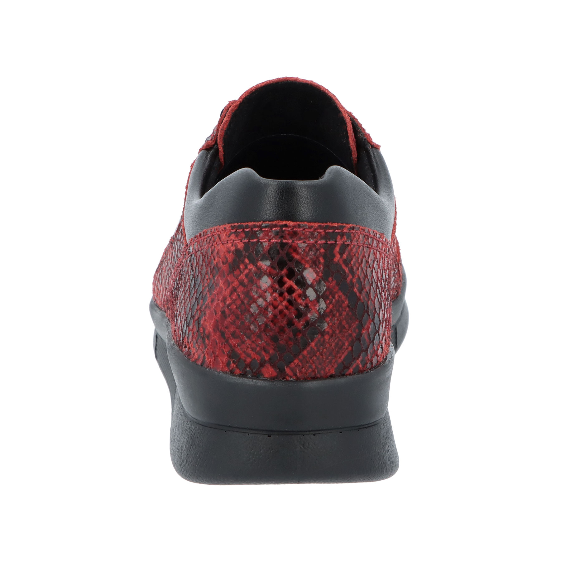 rote halbschuh hinteransicht