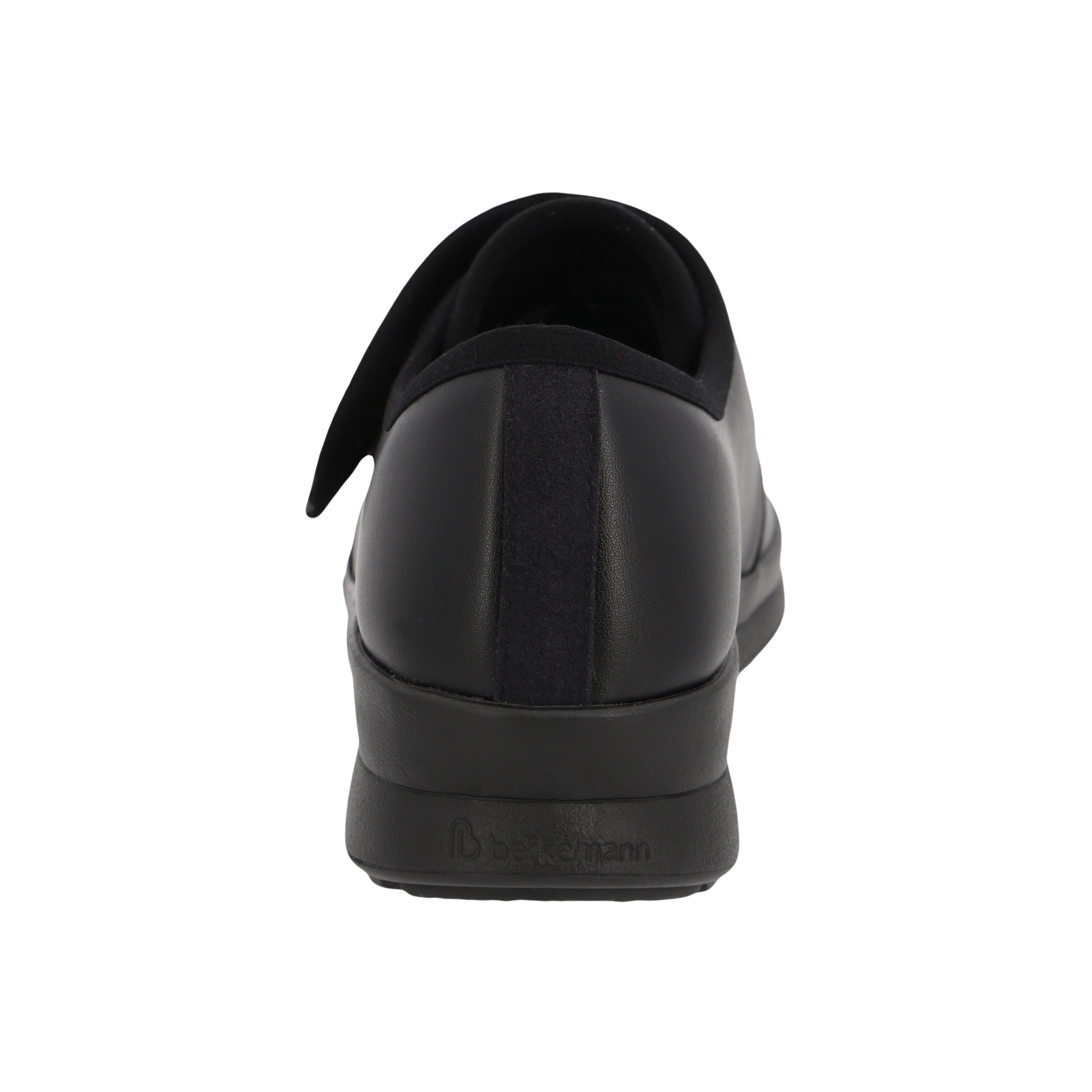 schwarze halbschuh hinteransicht