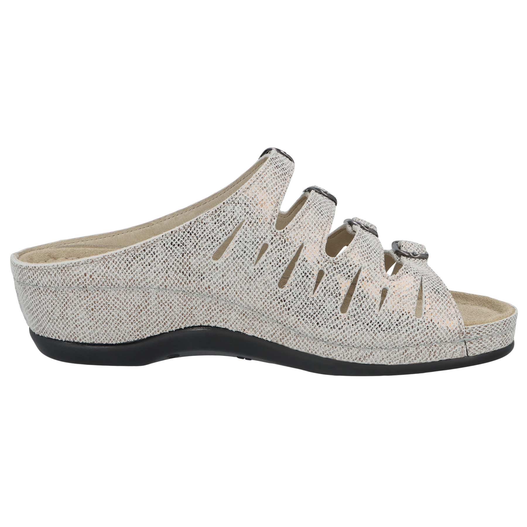 mehrfarbige pantolette seitenansicht rechts