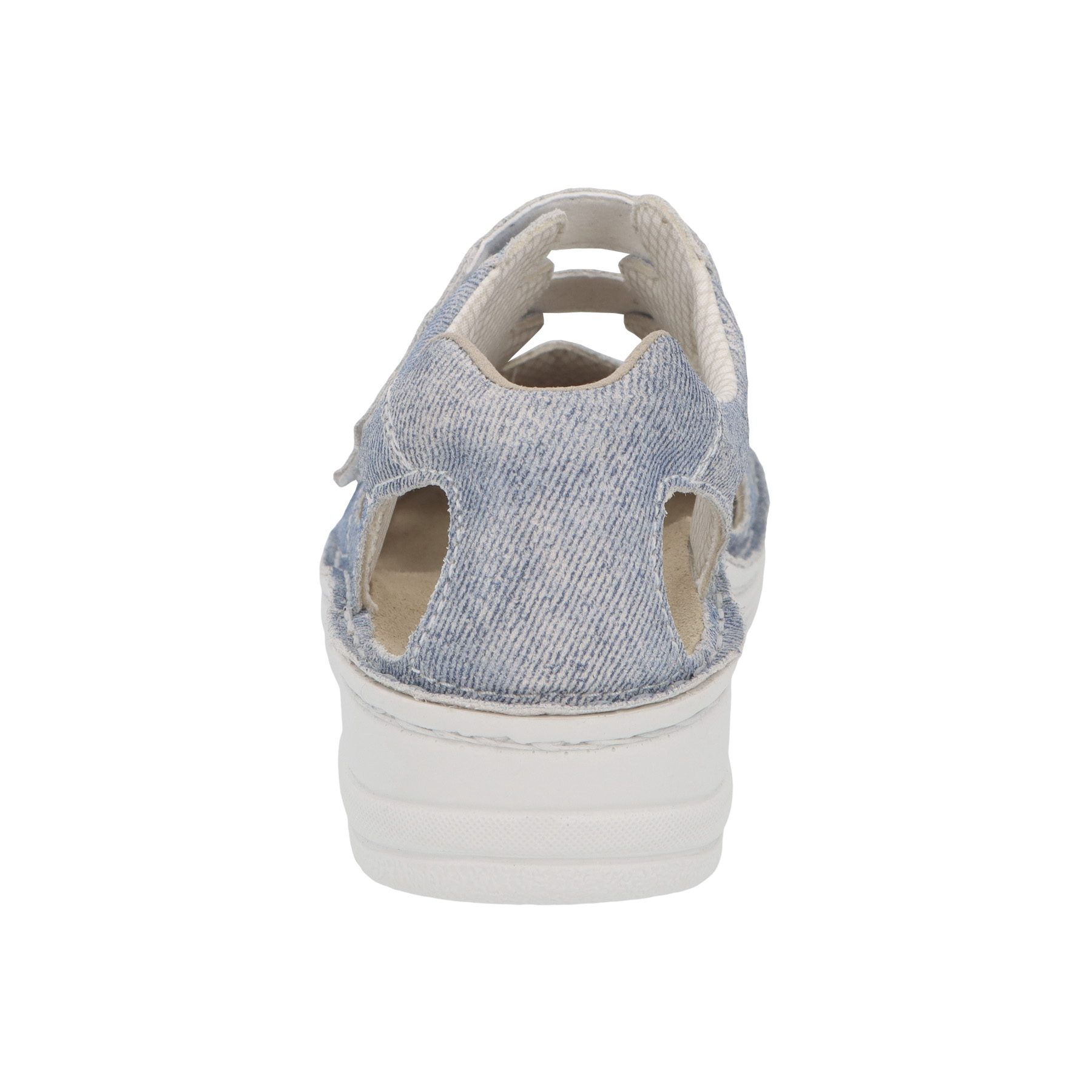 blaue halbschuh hinteransicht