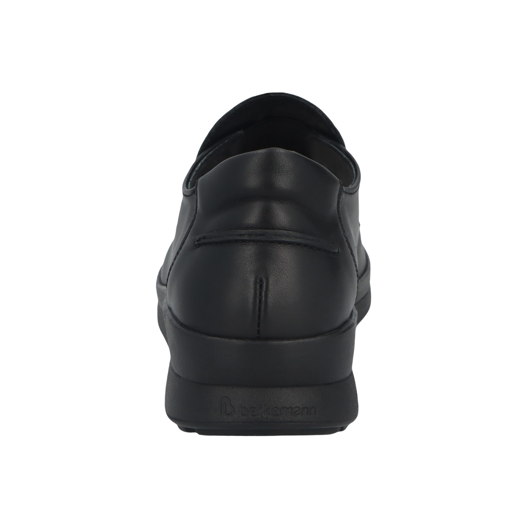 schwarze halbschuh hinteransicht