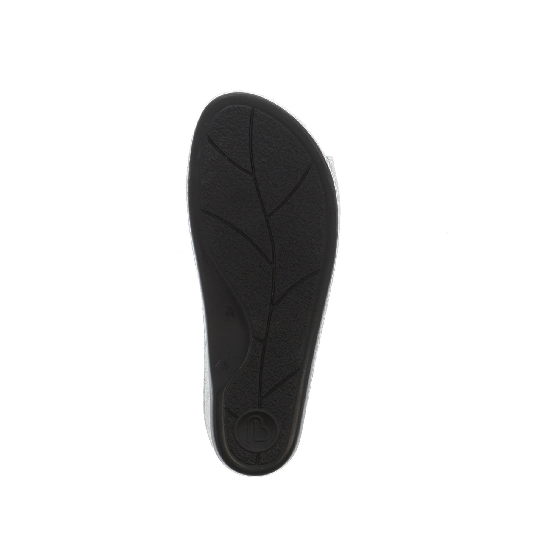 weiße pantolette sohlenansicht