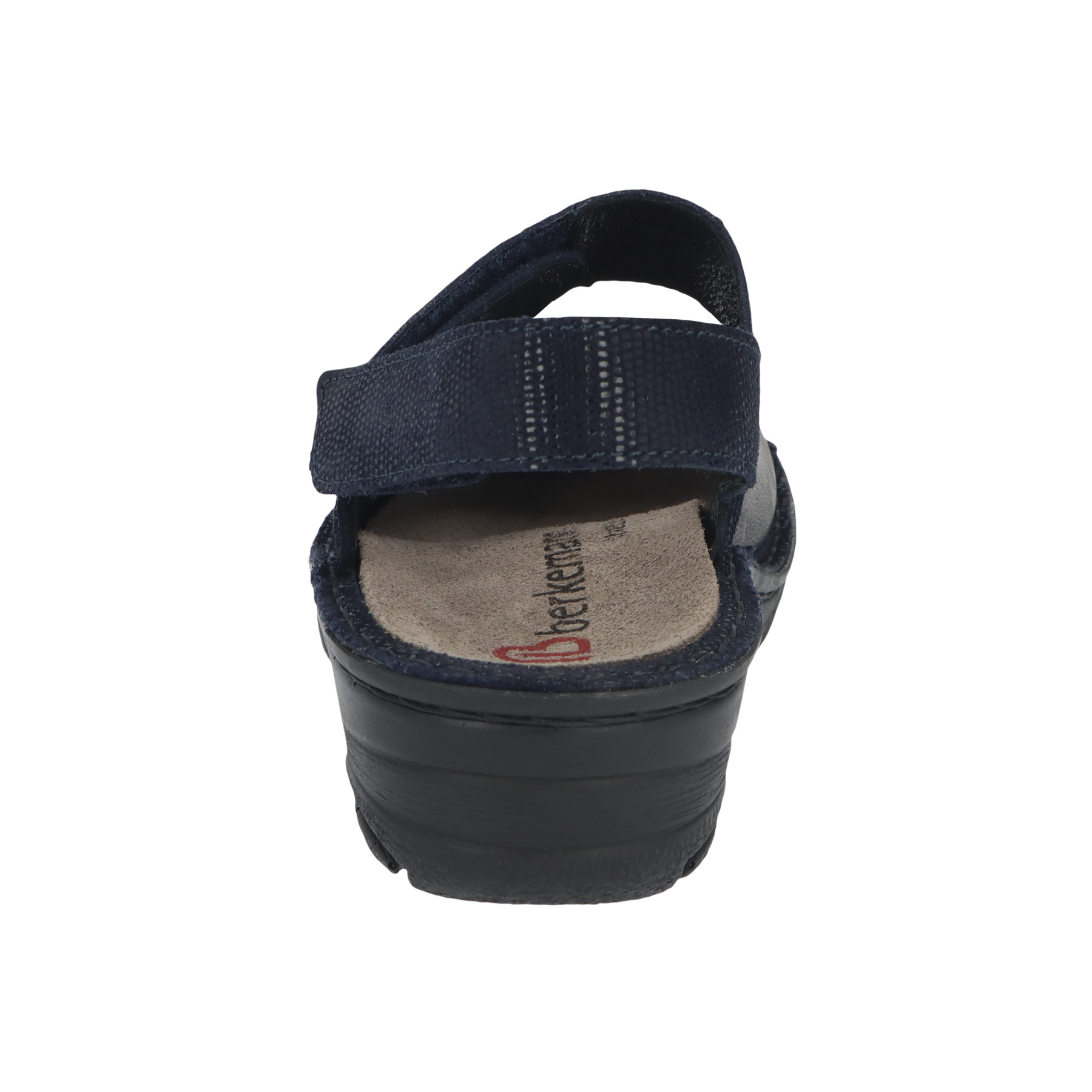 blaue clogs hinteransicht