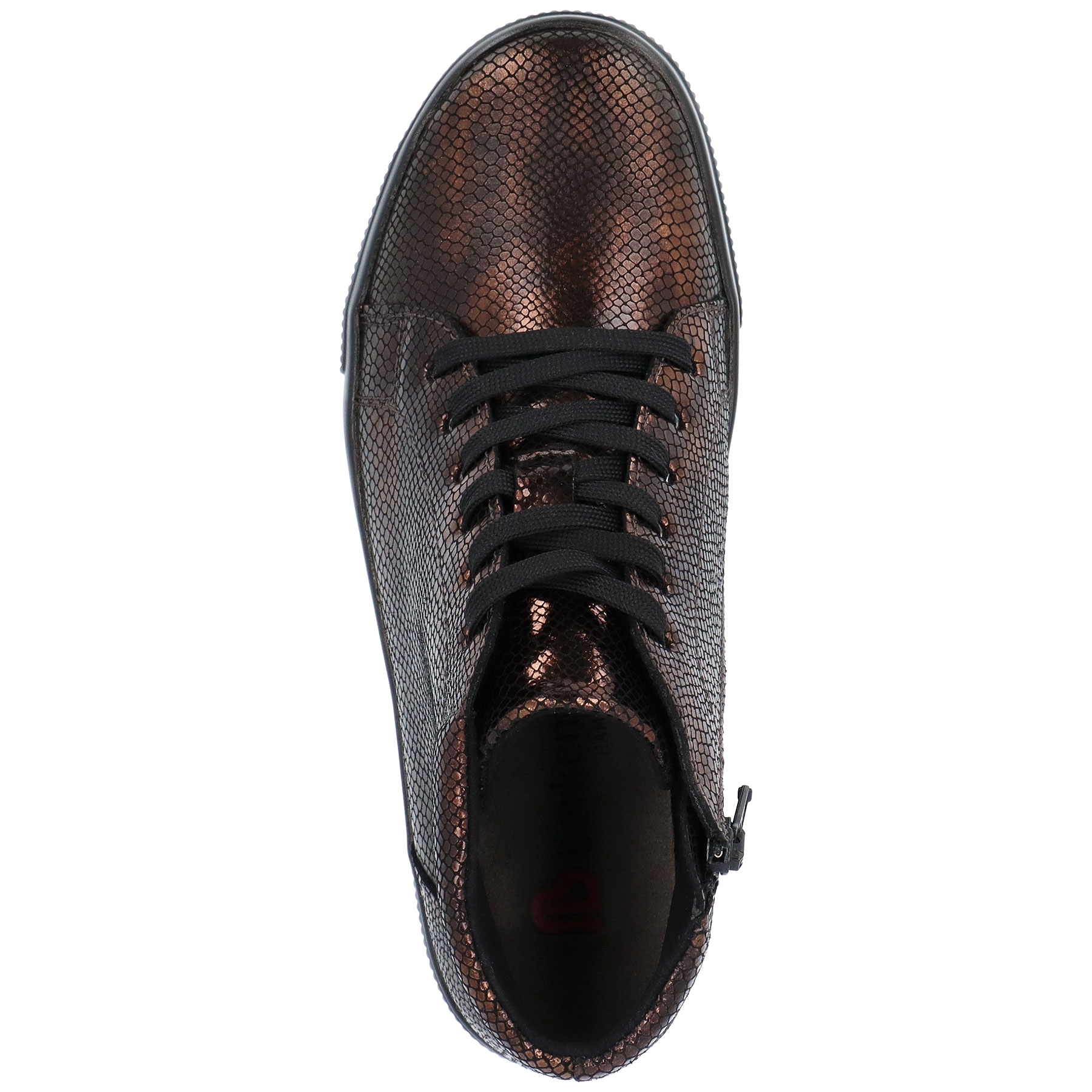 mehrfarbige stiefeletten draufsicht