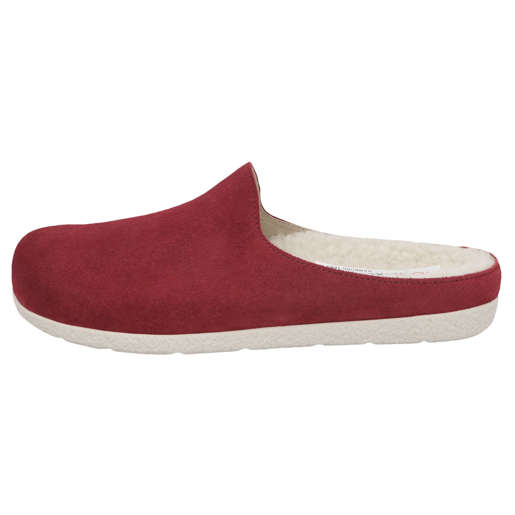 rote clogs seitenansicht links