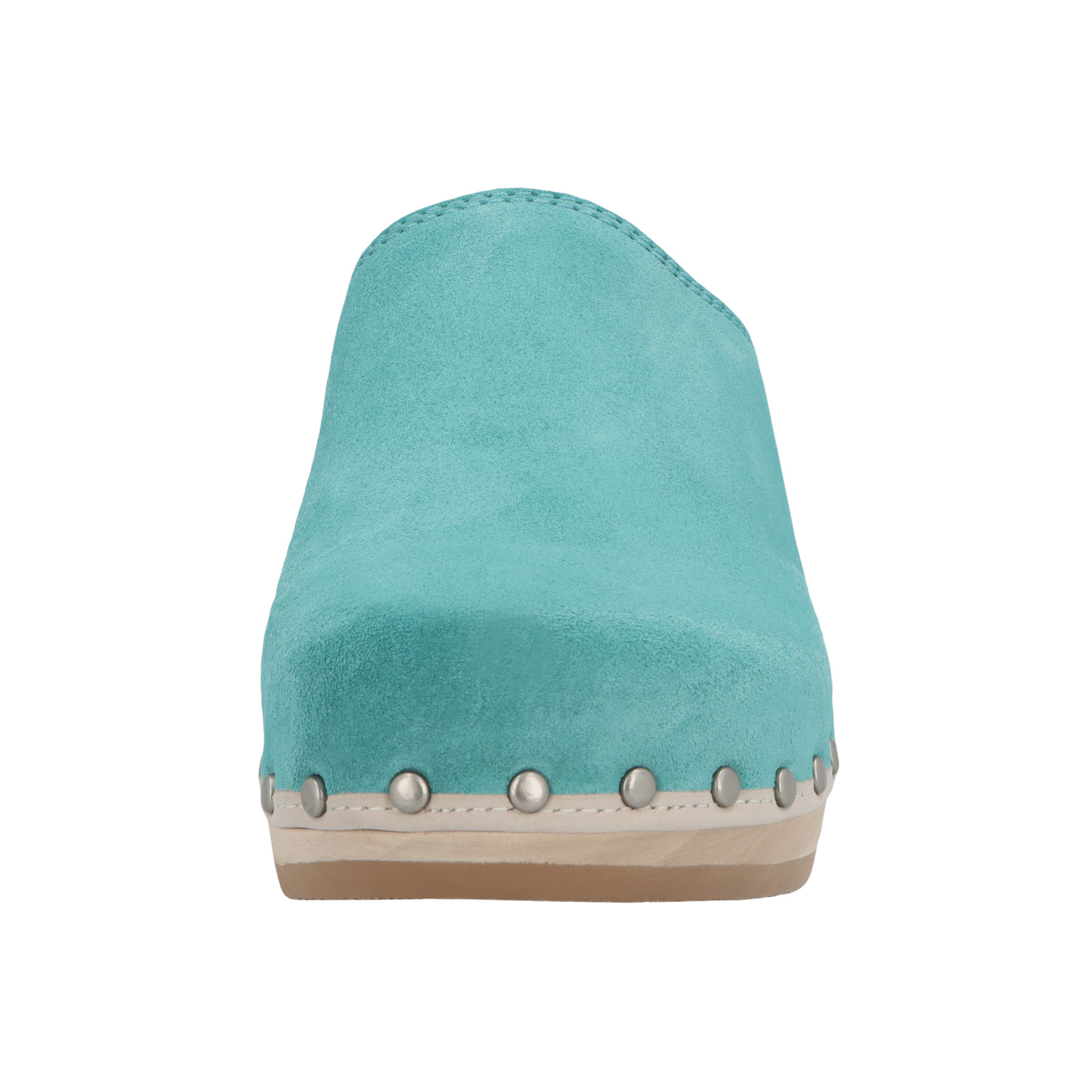 grüne holzschuhe vorderansicht