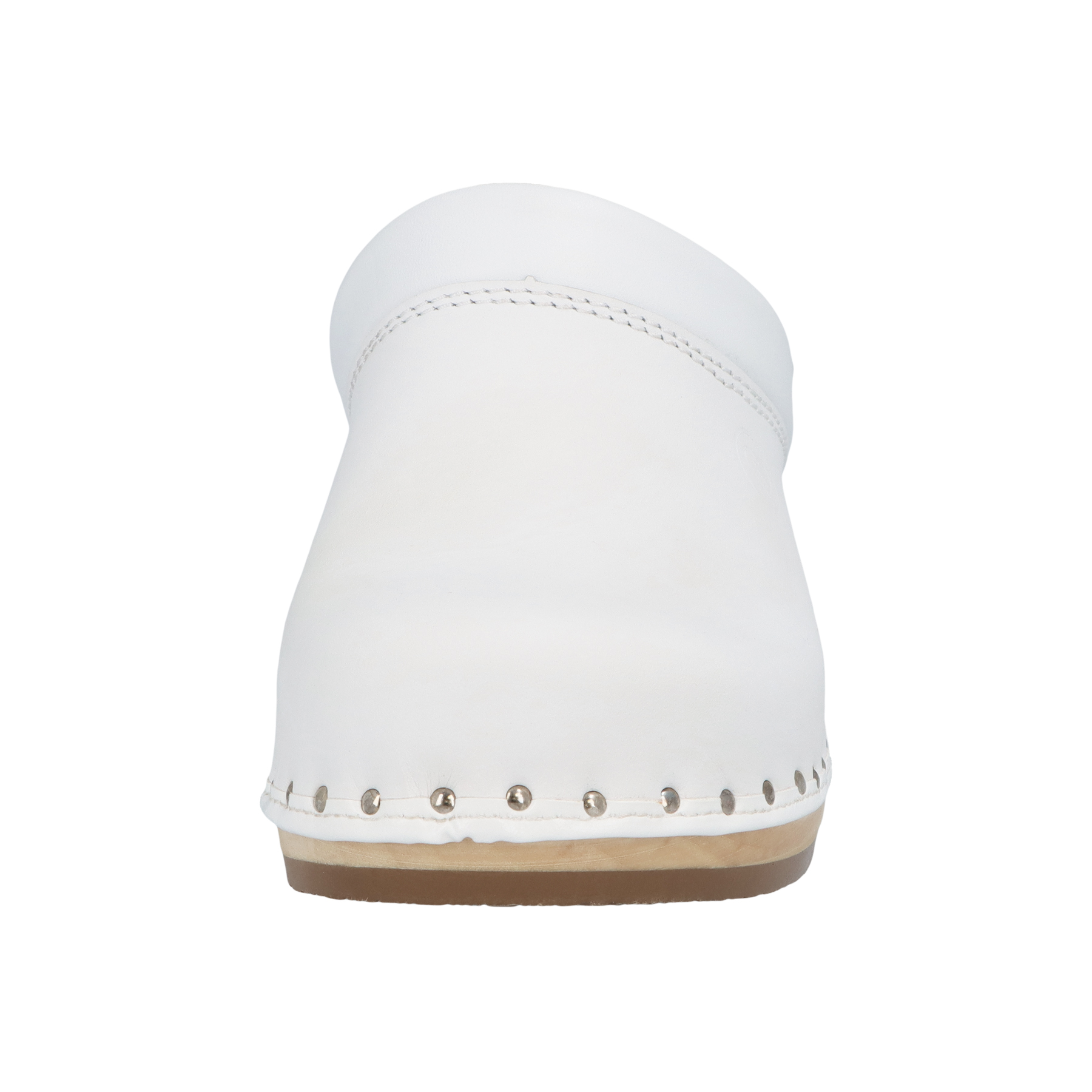 weiße holzschuhe vorderansicht