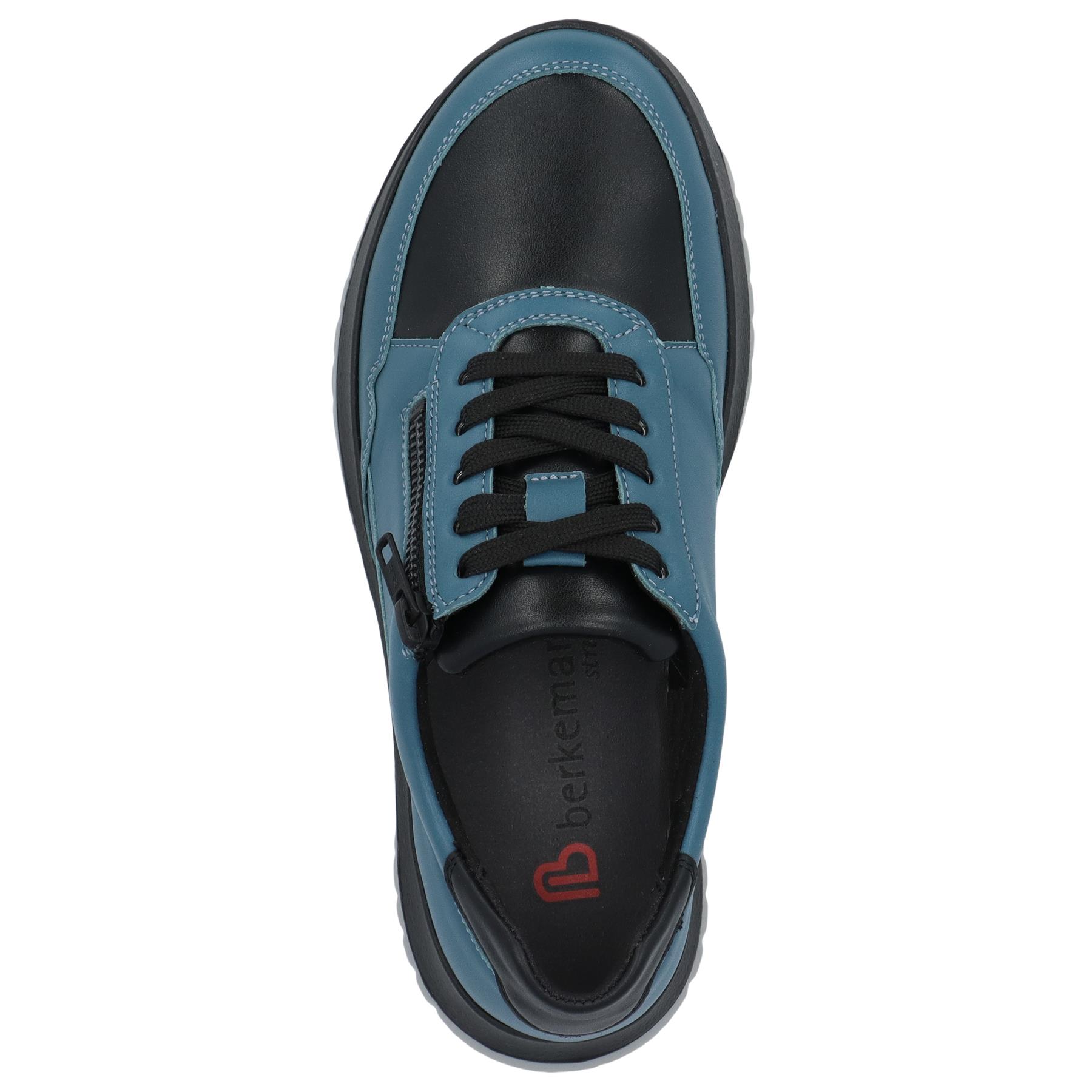 blaue halbschuh draufsicht