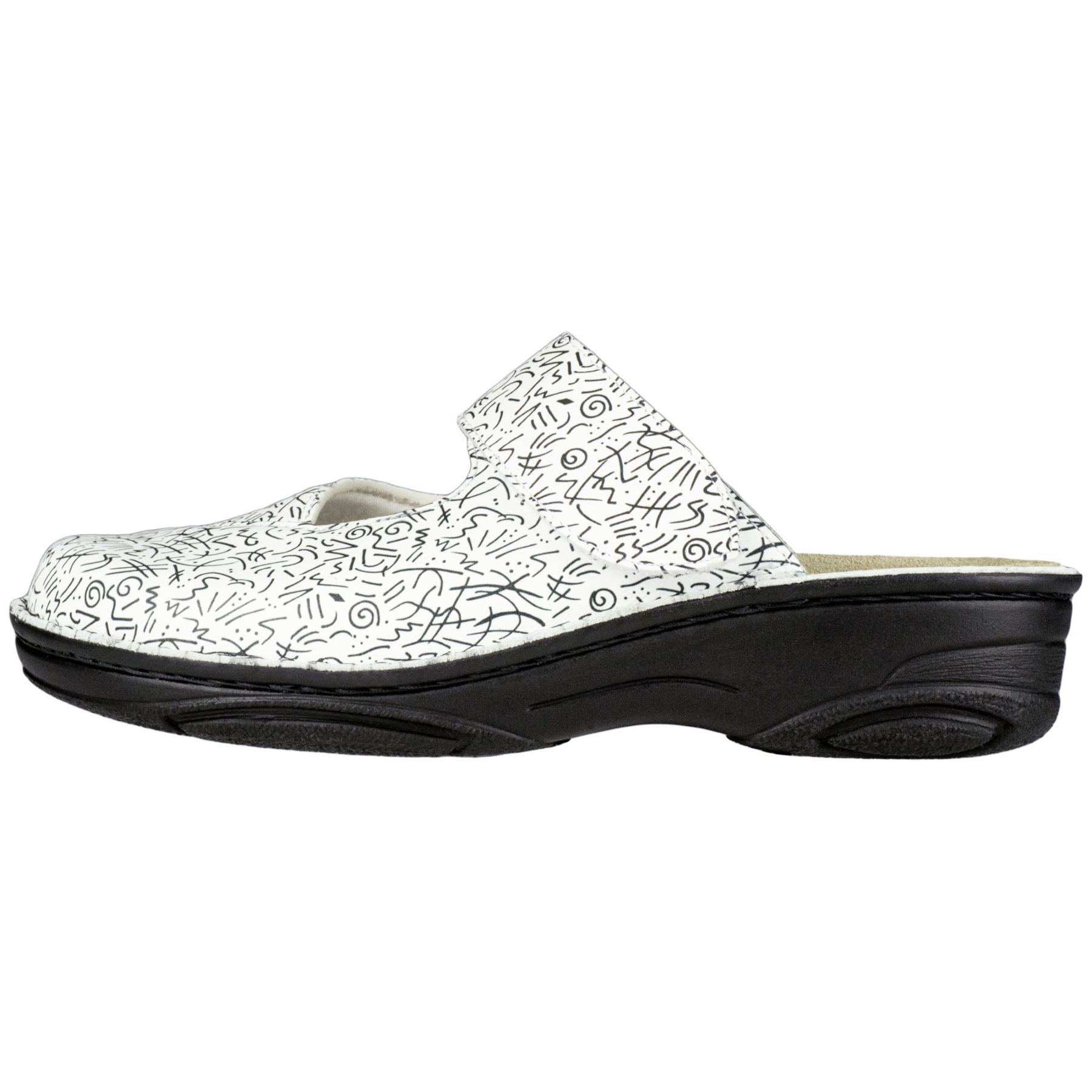 weiße clogs seitenansicht links