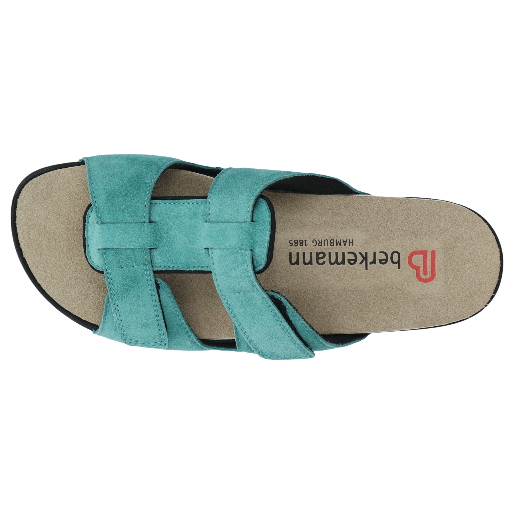 blaue pantolette draufsicht