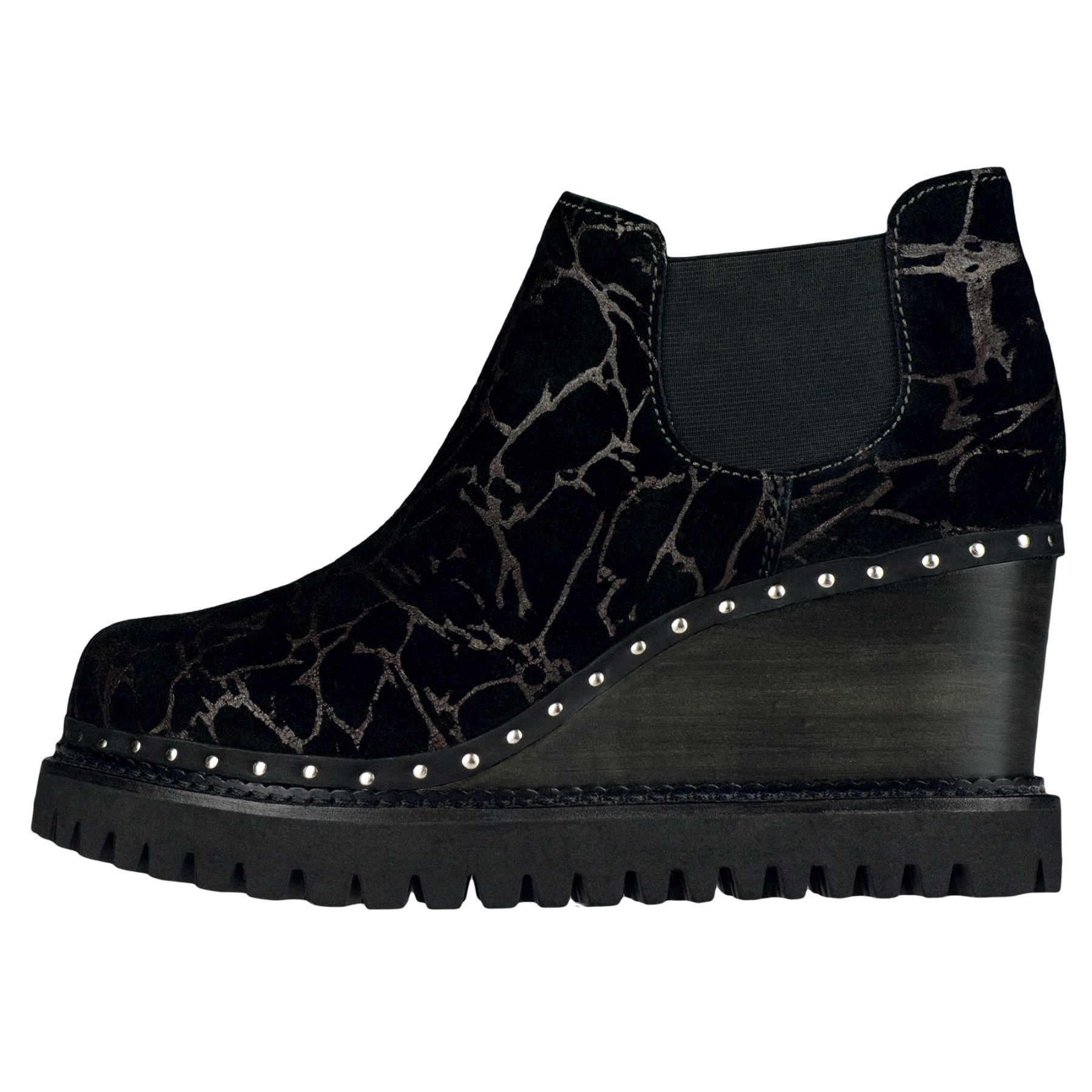 schwarze holzschuhe 3-4 ansicht