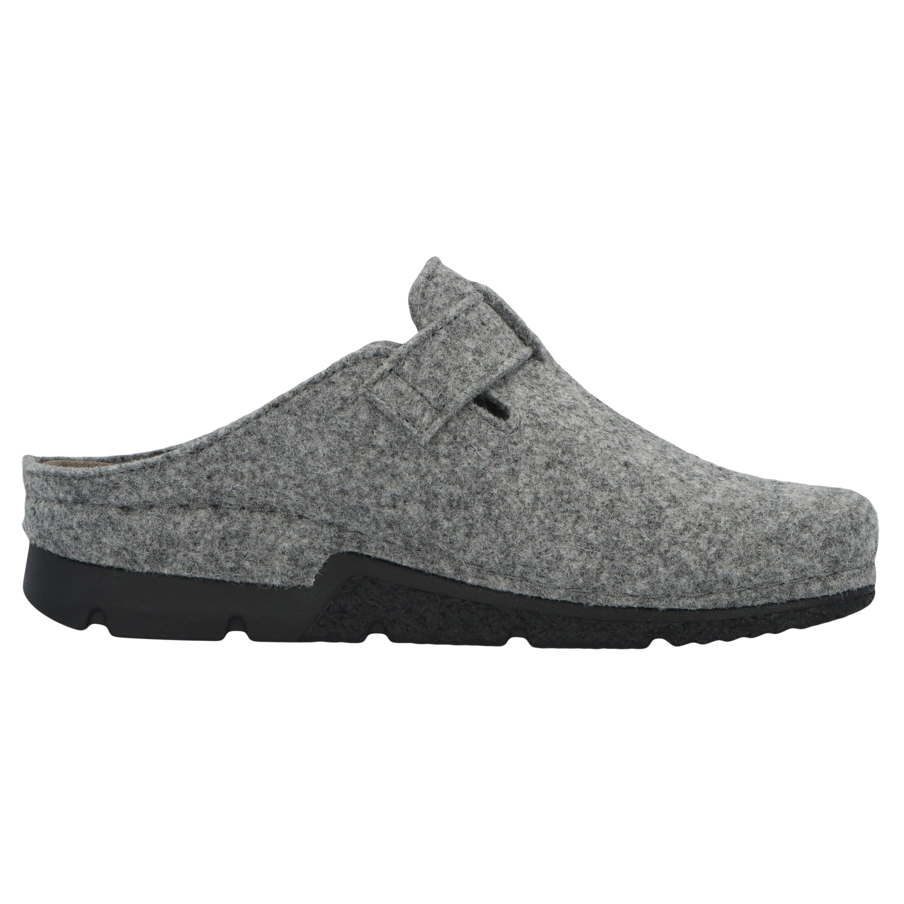 graue hausschuhe seitenansicht rechts