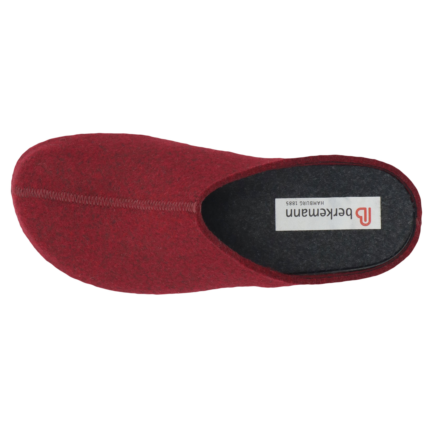 rote hausschuhe draufsicht