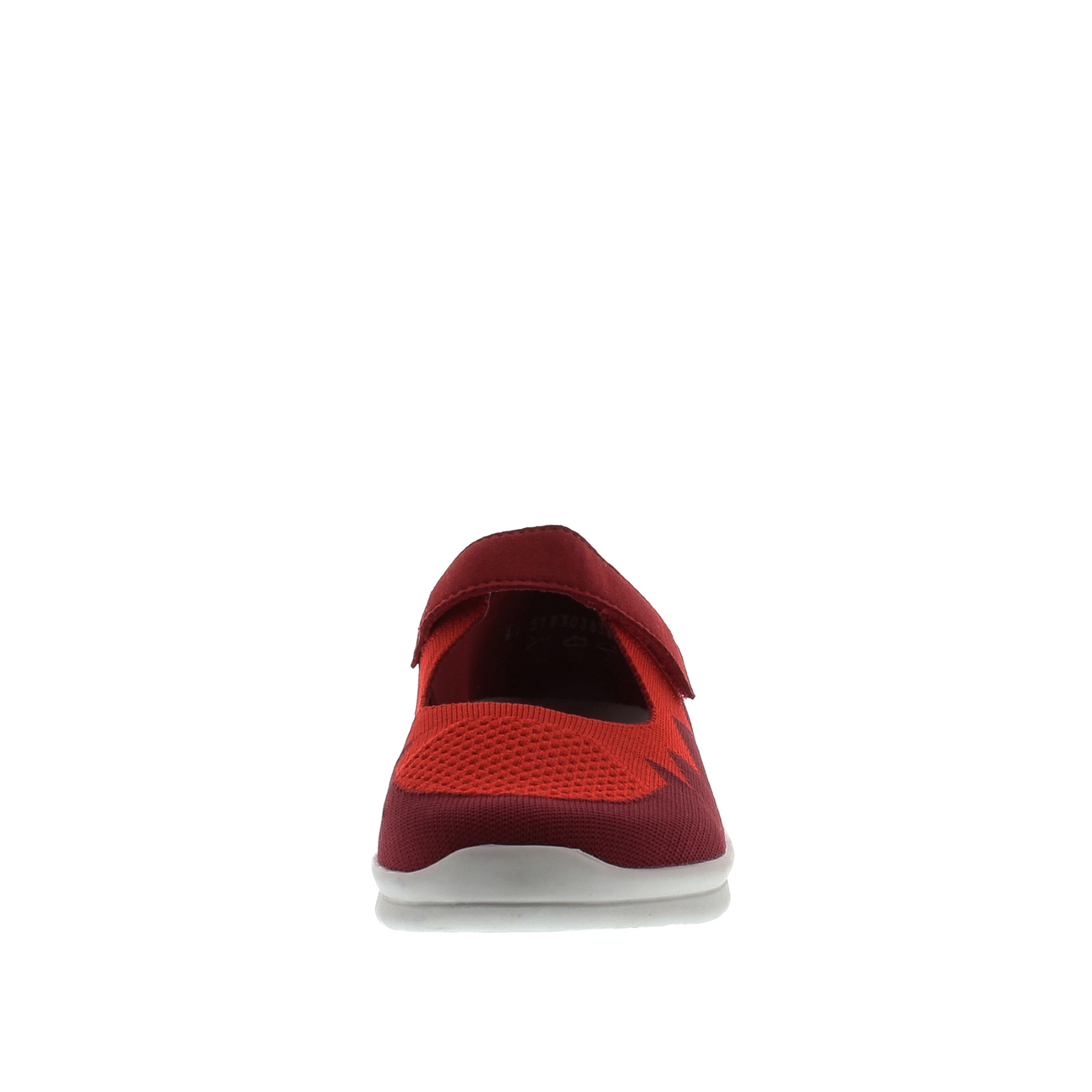 rote halbschuh vorderansicht