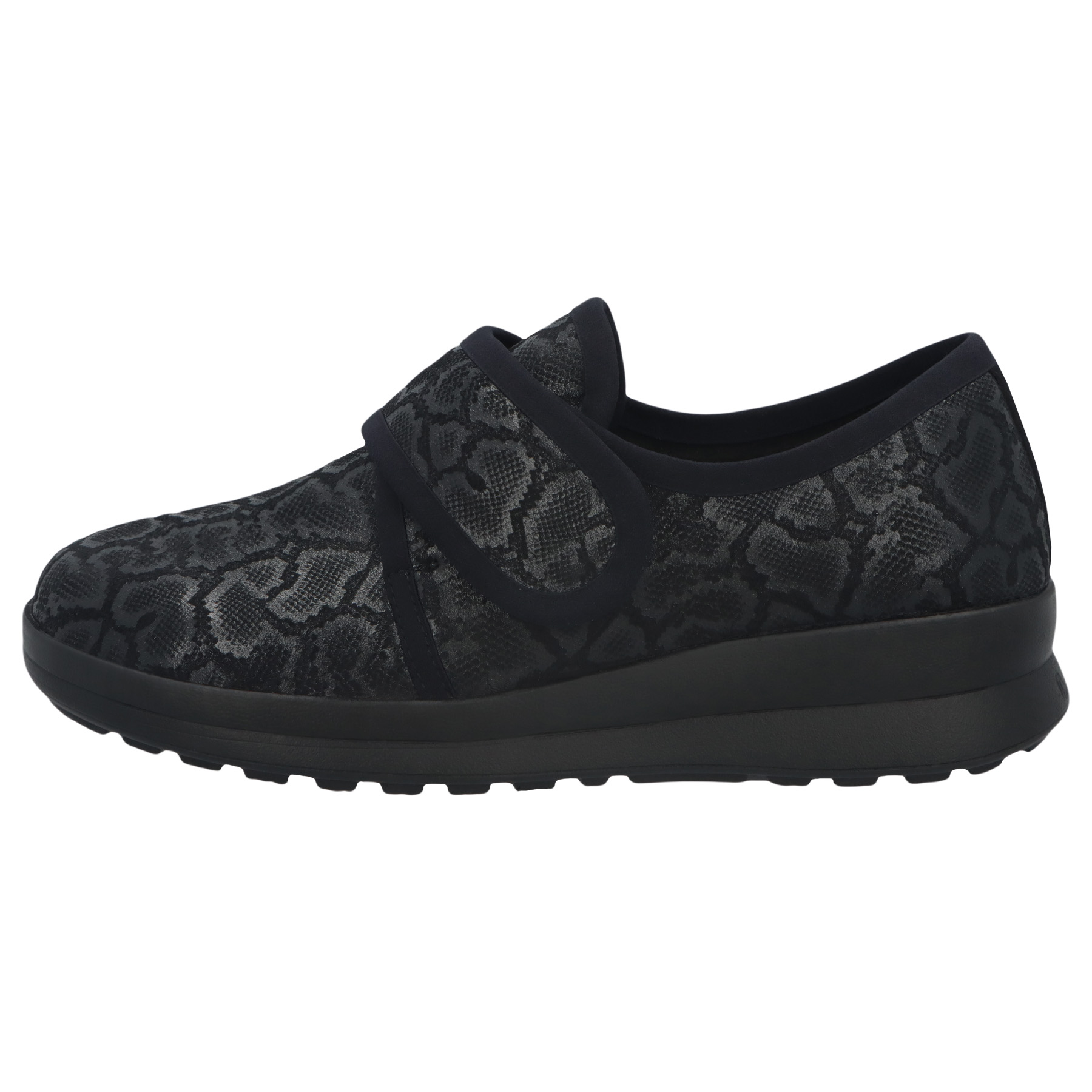 schwarze halbschuh seitenansicht links