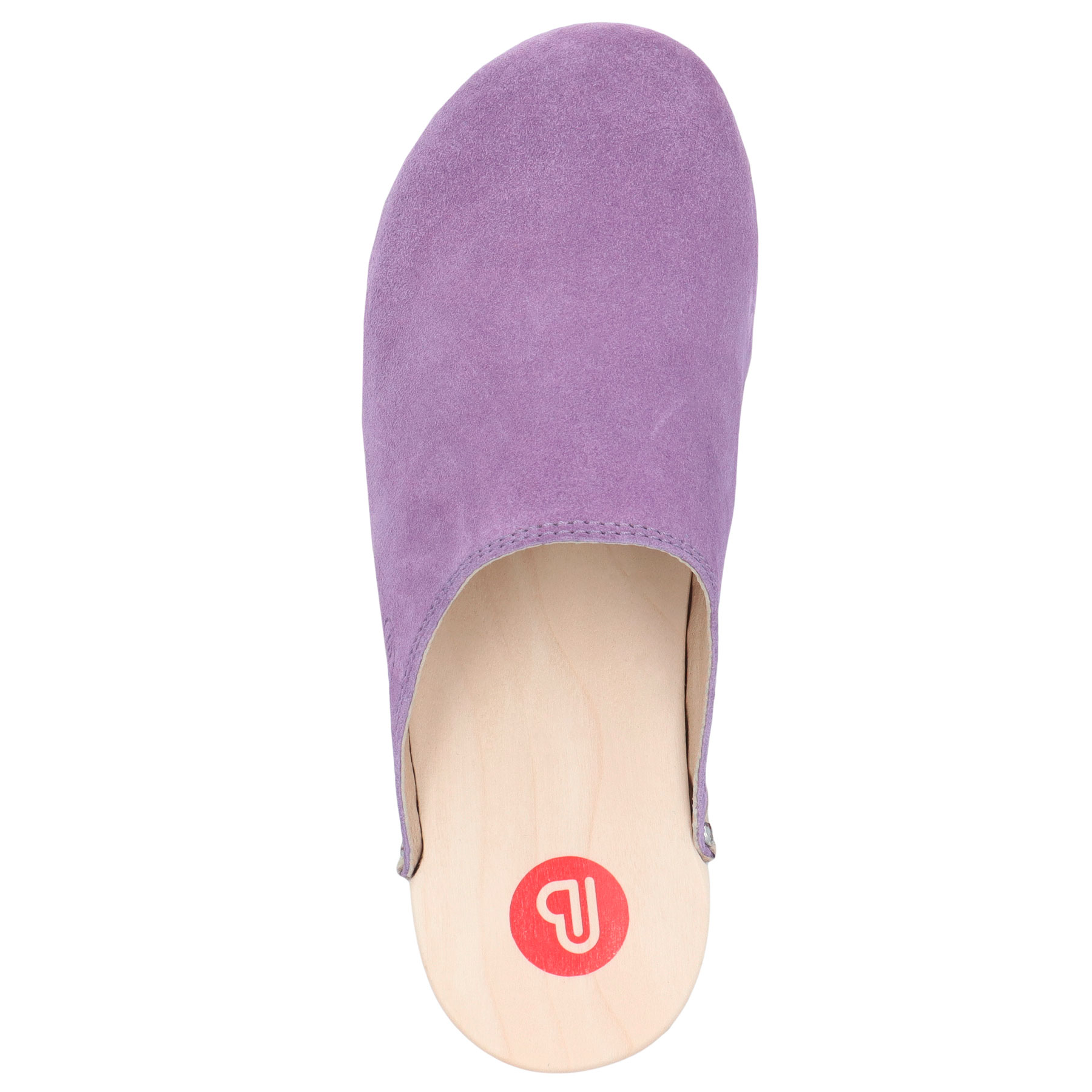 blaue holzschuhe draufsicht