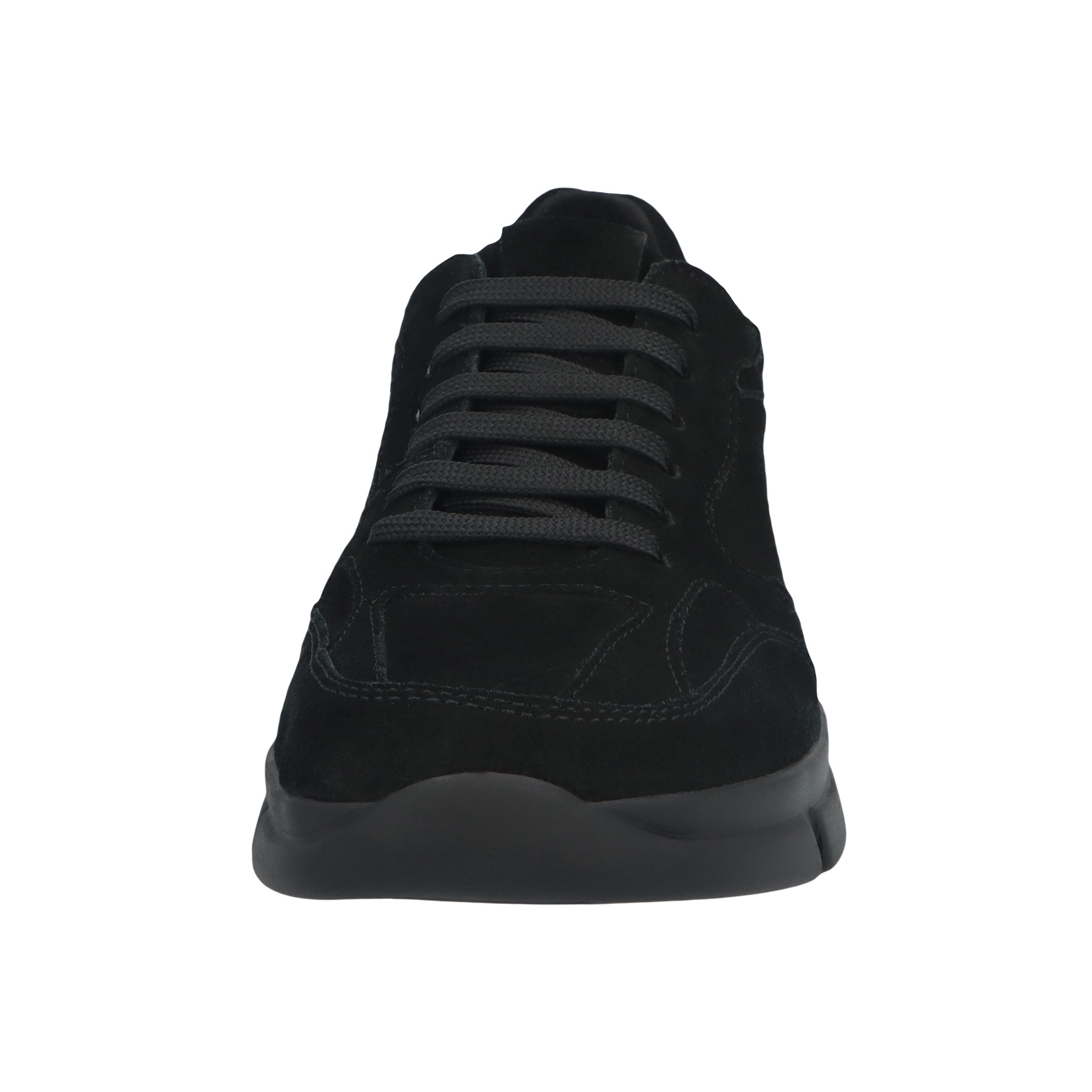 schwarze halbschuh vorderansicht