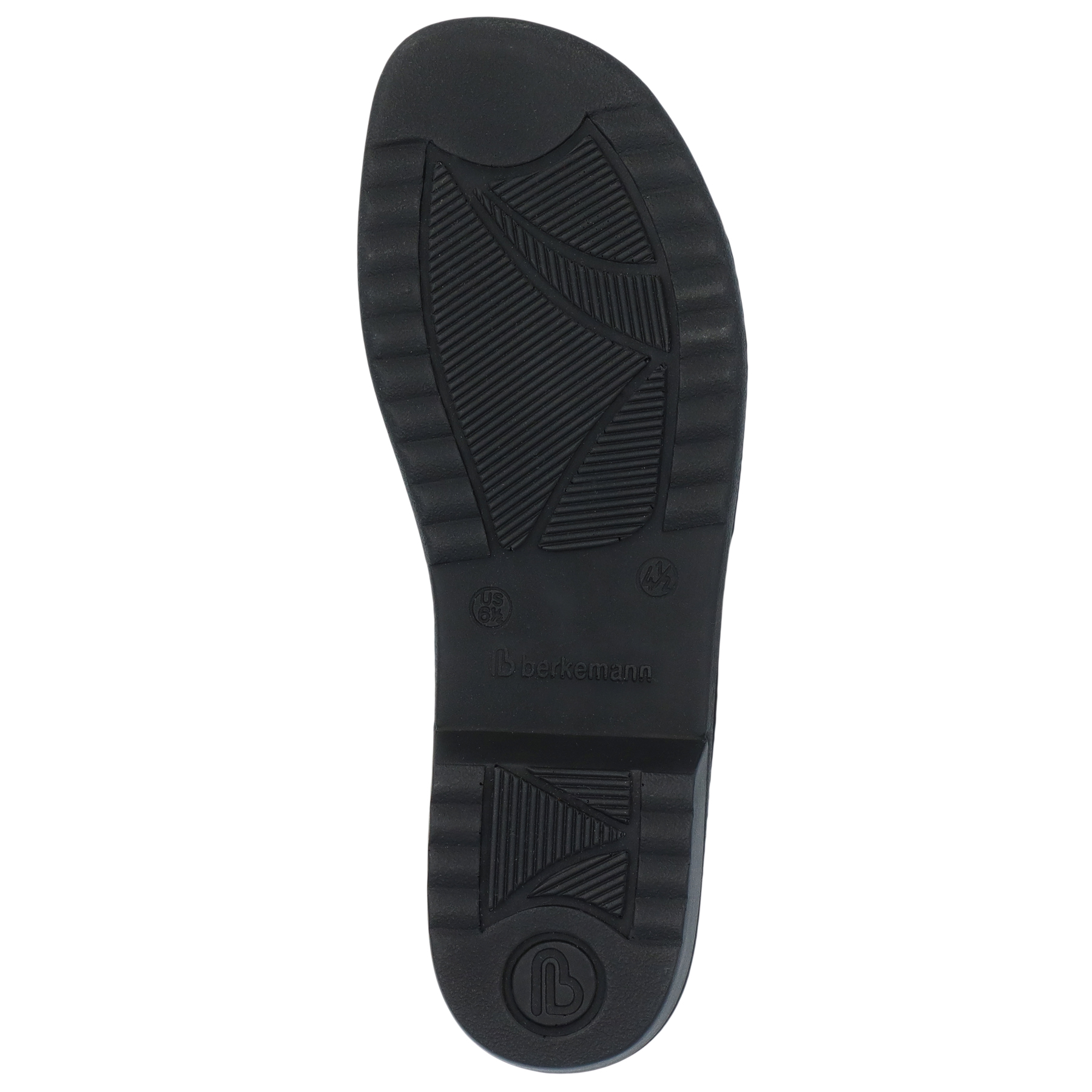 rote pantolette sohlenansicht