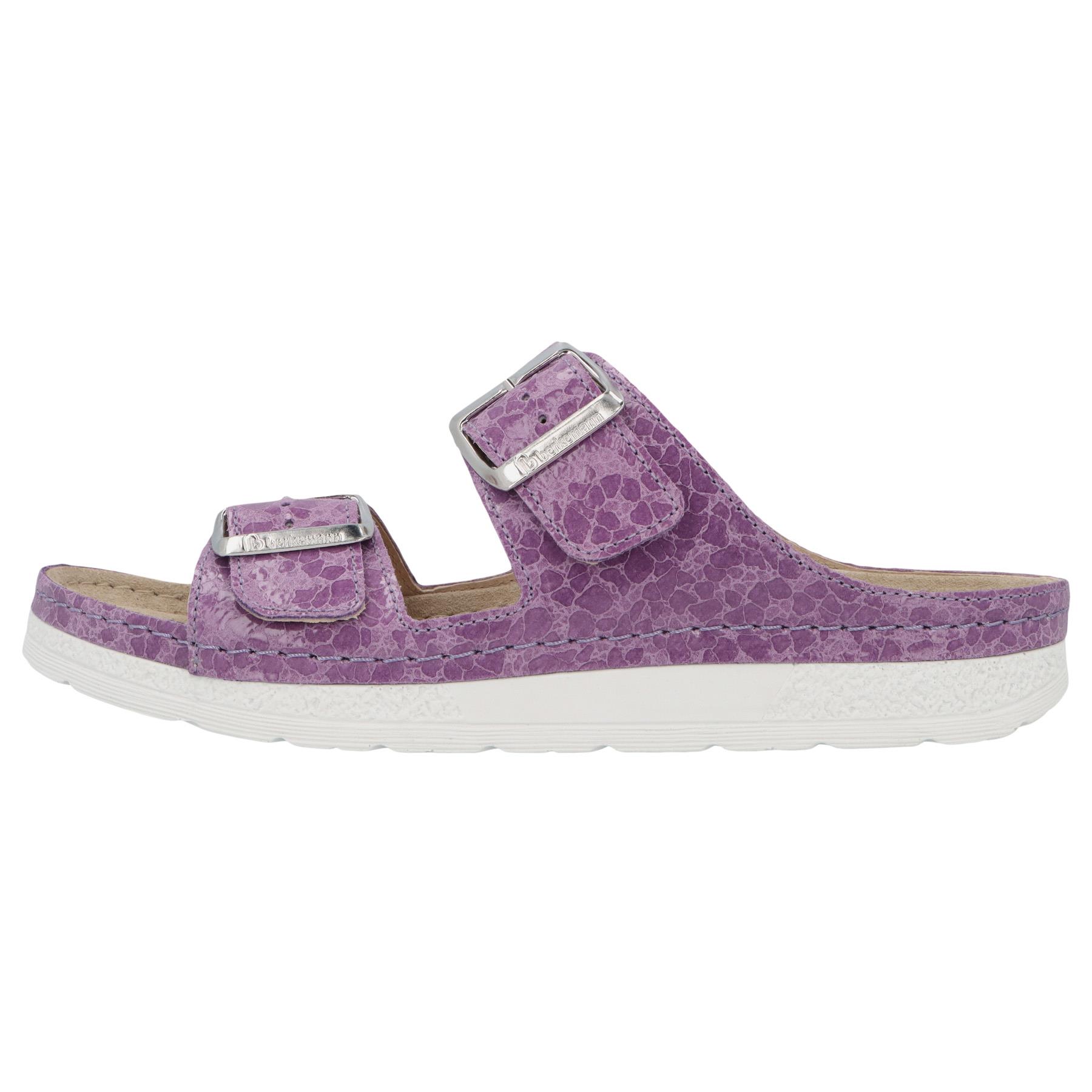 blaue pantolette seitenansicht links