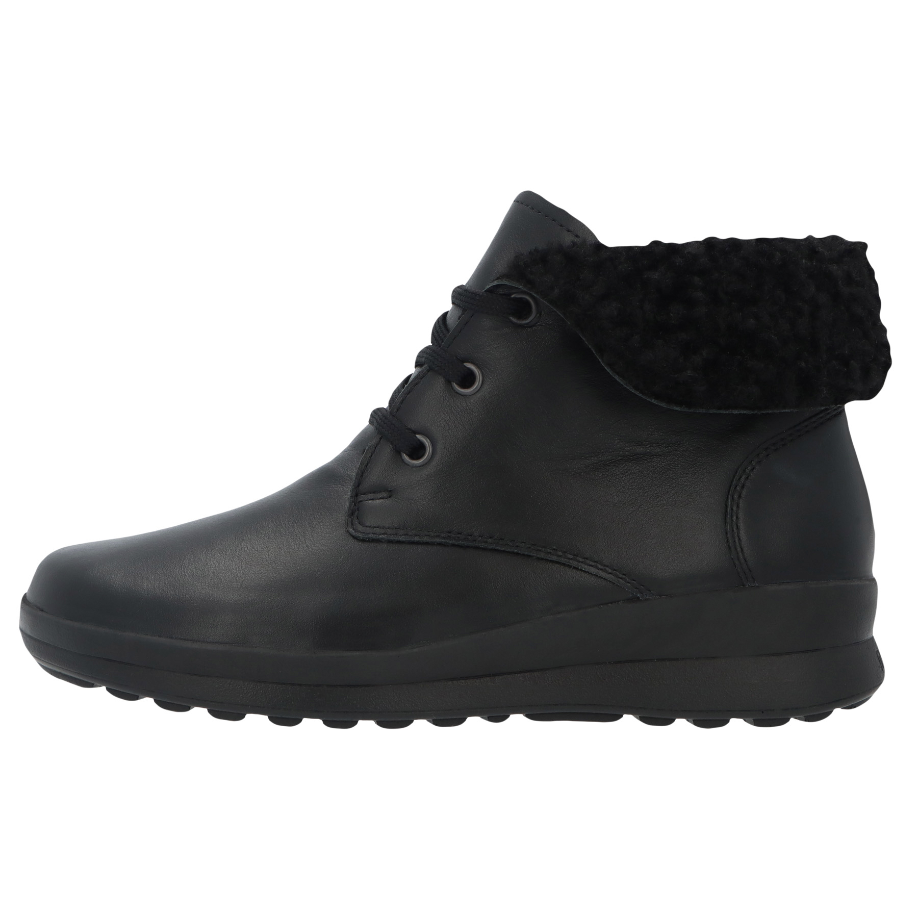 schwarze stiefeletten seitenansicht links