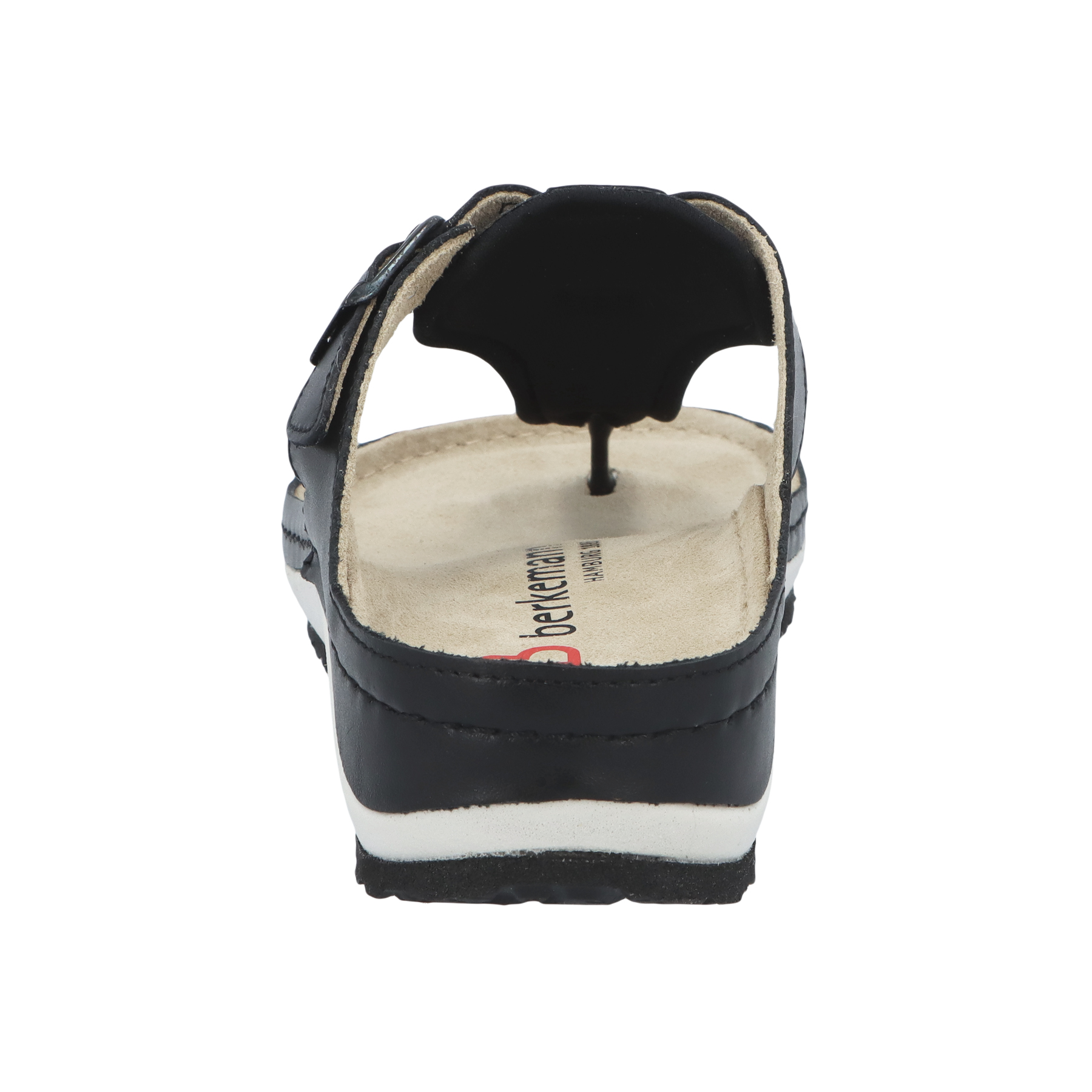 schwarze pantolette hinteransicht