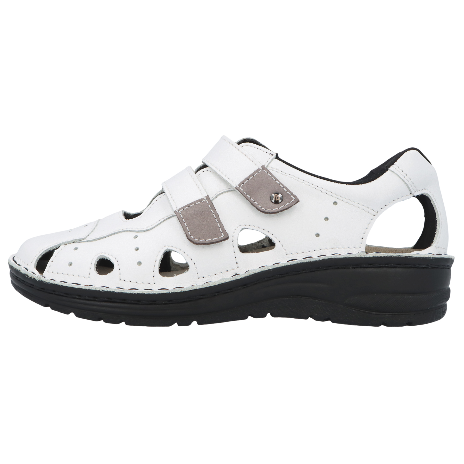 weiße halbschuh seitenansicht links