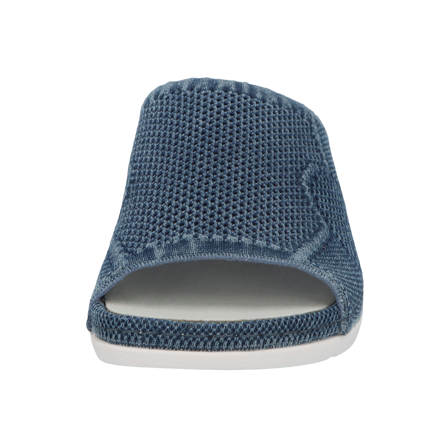 blaue pantolette vorderansicht