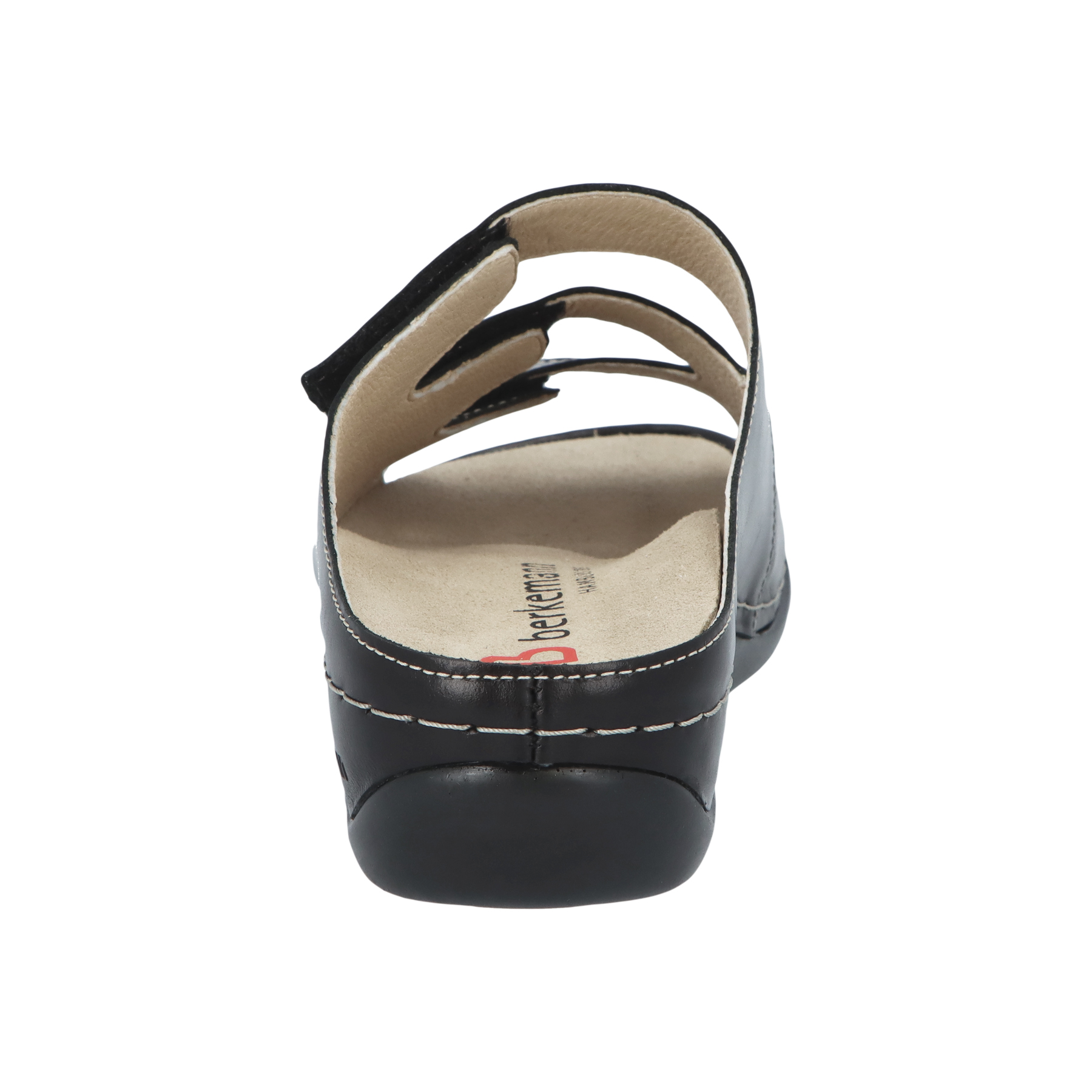 schwarze pantolette hinteransicht