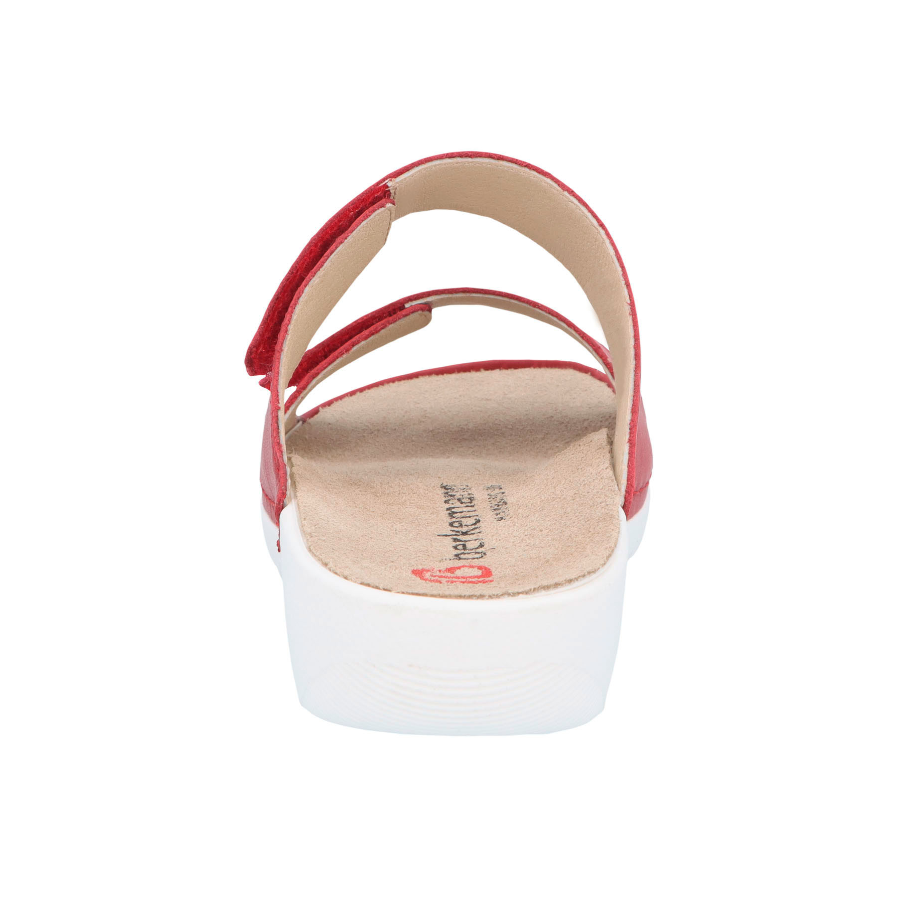 rote pantolette hinteransicht