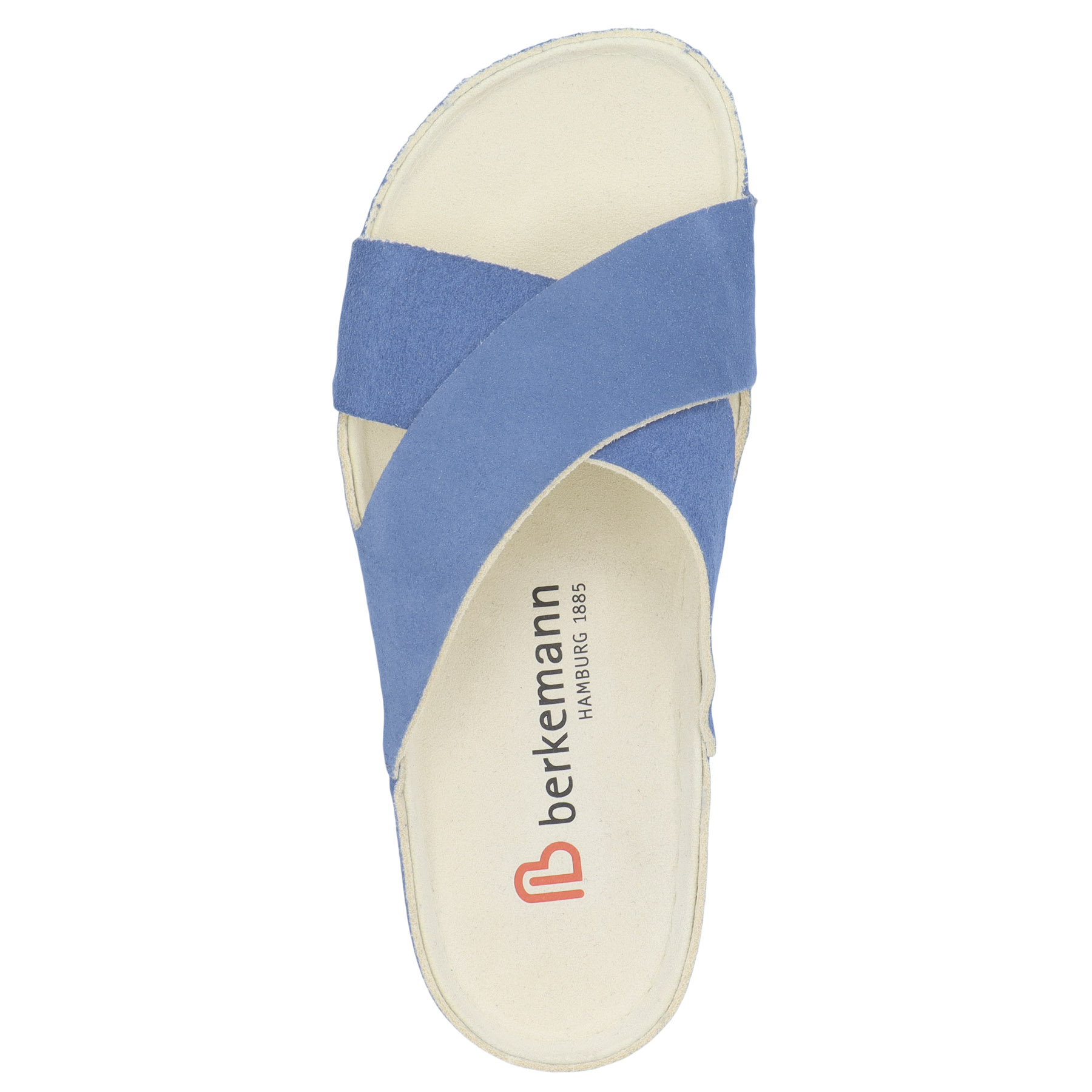 blaue pantolette draufsicht